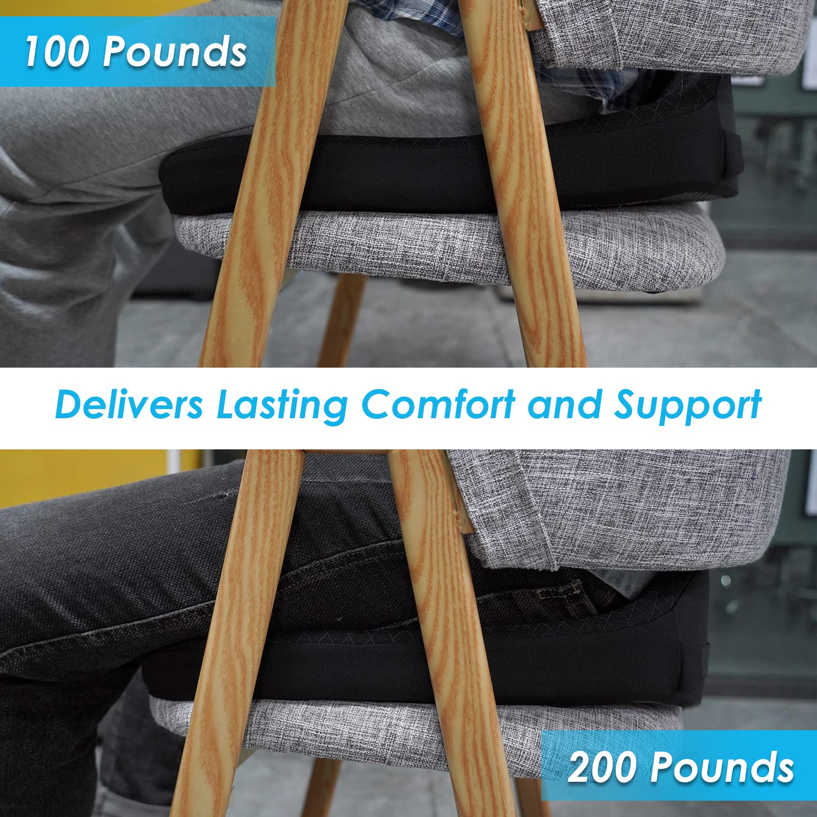2023 Upgrades Car Coccyx Seat Cushion Pad For Sciatica Tailbone Pain Relief, Heightening Wedge Booster Seat Cushion For Short People Driving, Truck Driver, For Truck Accessories Office Chair