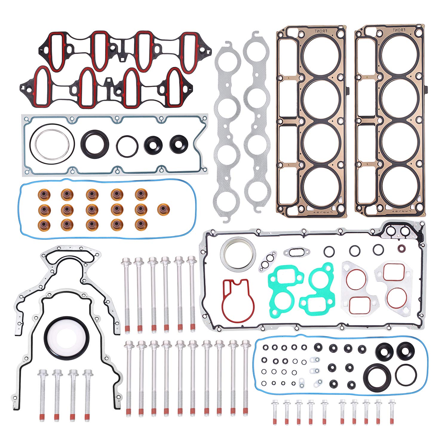 LIMICAR Cylinder Head Gasket Set Head Bolts ES72173 (1st Generation) Compatible w/ 2002 2003 2004 2005 2006 2007 2008 2009 2010
