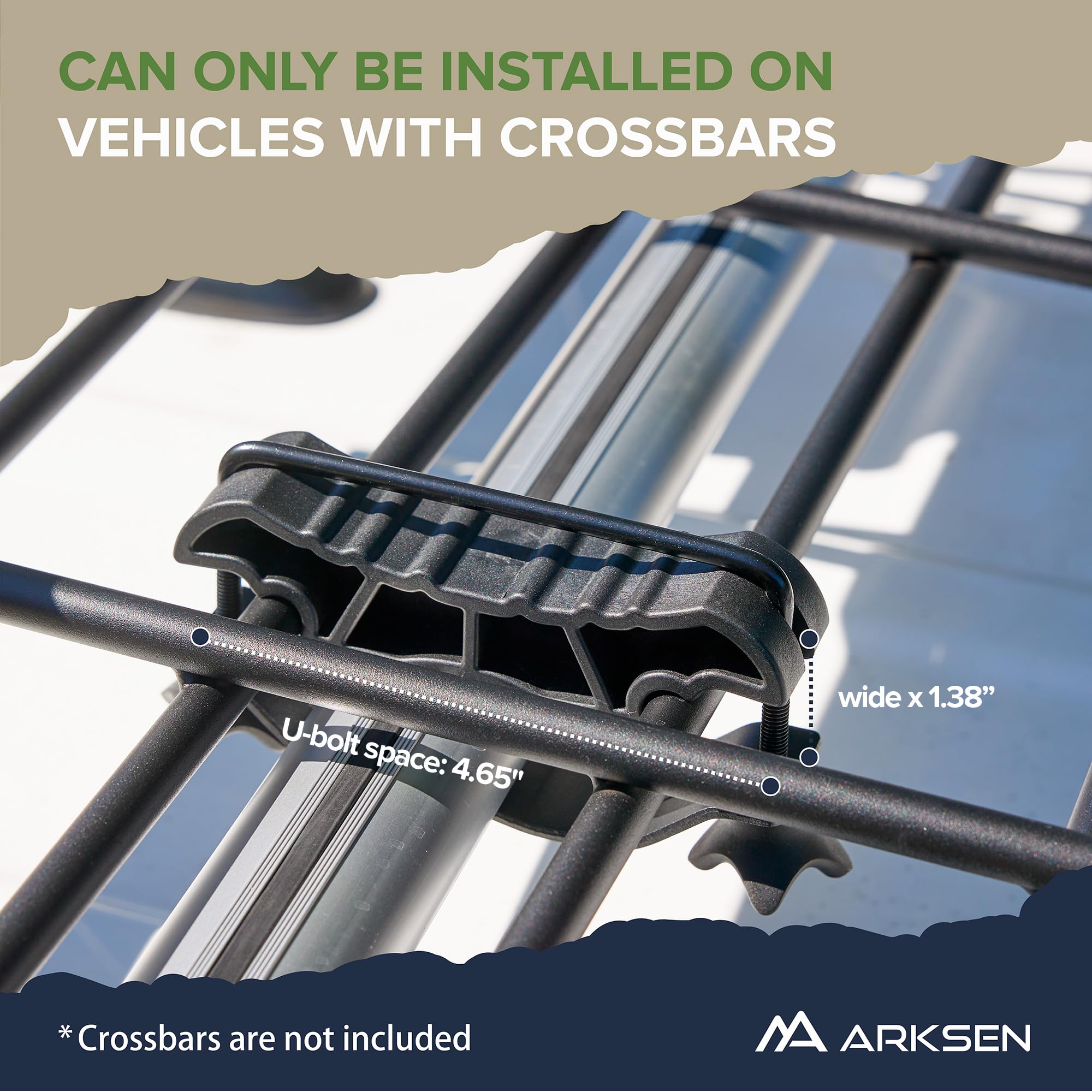 Arksen 30 X 50 X 6 Inch Universal Extra Wide 250Lb Heavy Duty Roof Rack Cargo With Ratchet Straps, Cargo Net, Car Top Luggage Ho