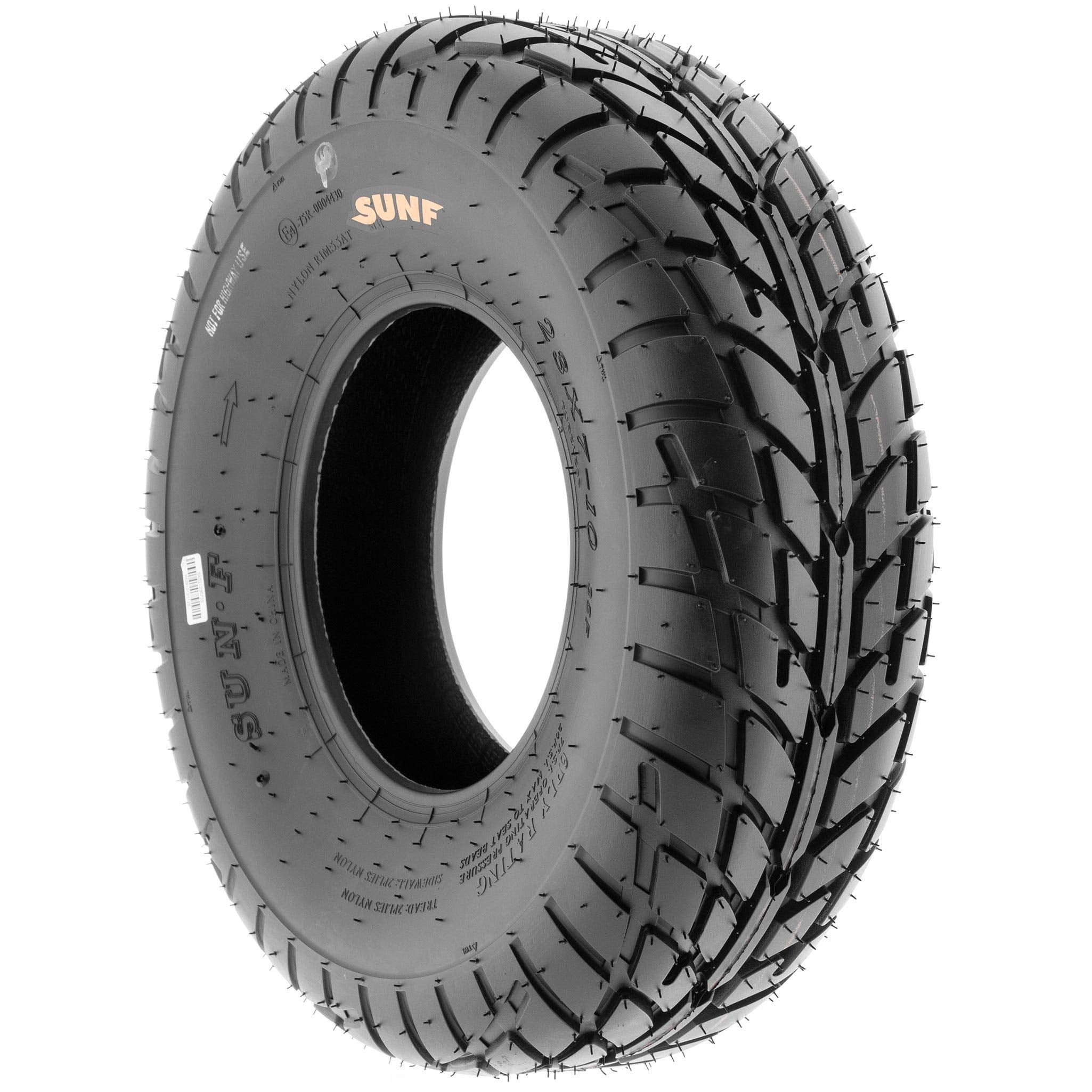 Set Of 4 Sunf A021 Tt Sport Atv Utv Flat Track Tires 20X7-8 Front & 20X10-10 Rear, 6 Pr, Tubeless