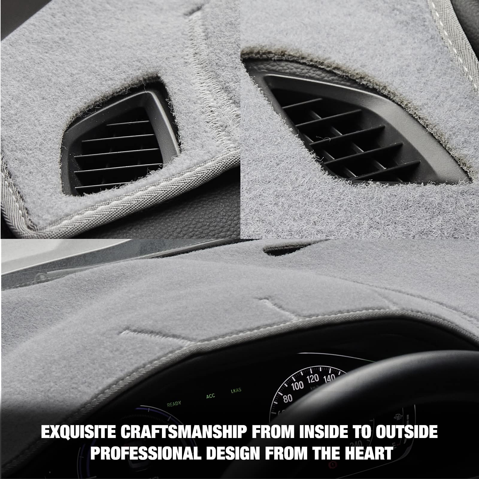 Dashboard Dash Cover Mat Carpet Compatible With 07-14 Chevy Tahoe Suburban Denali Avalanche Gmc Yukon/Xl,07-13 Chevy Silverado S