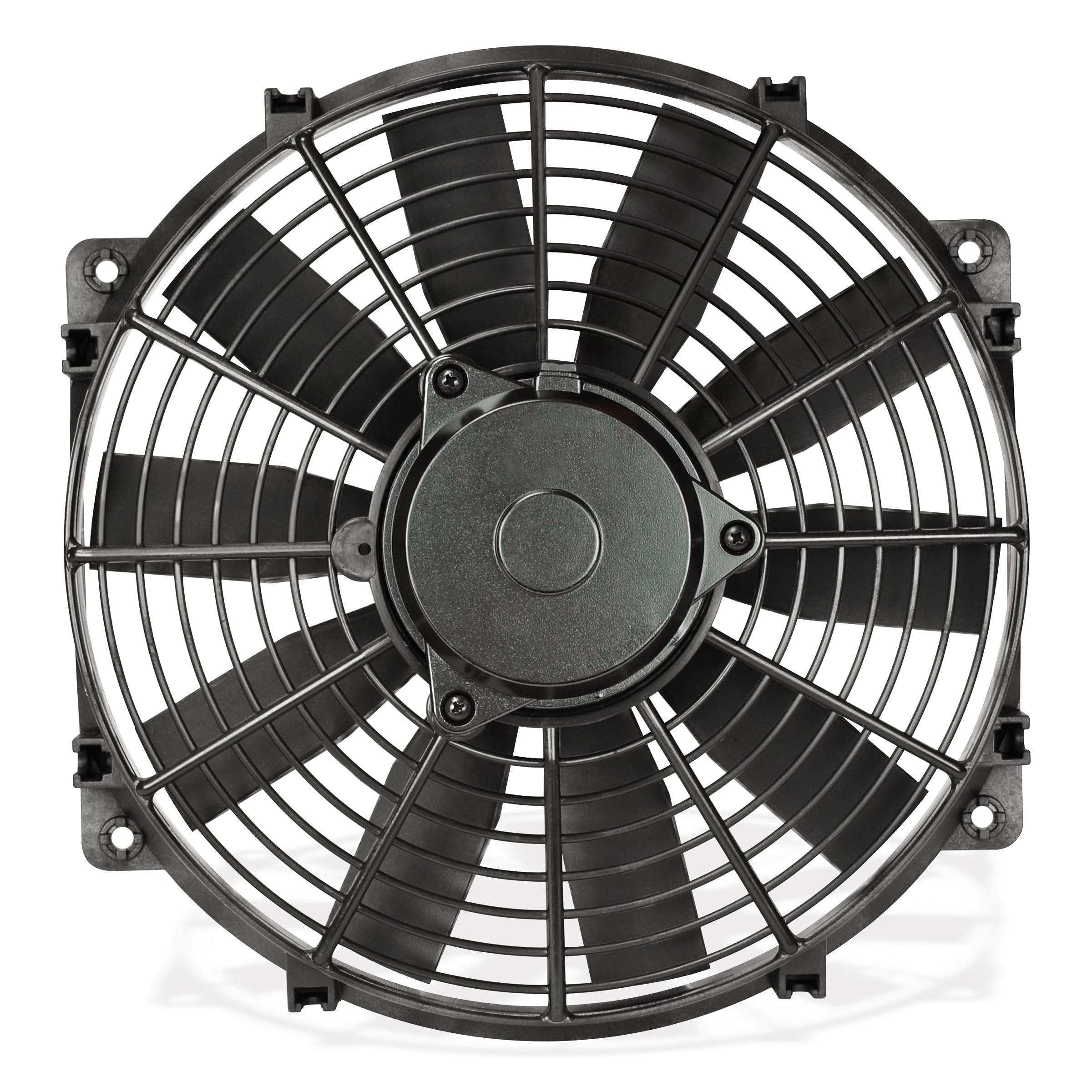 Flex-A-Lite Trimline Reversible Electric Fan, Pusher-Puller Fan (114), Car Accessories, 14 Inches, Black