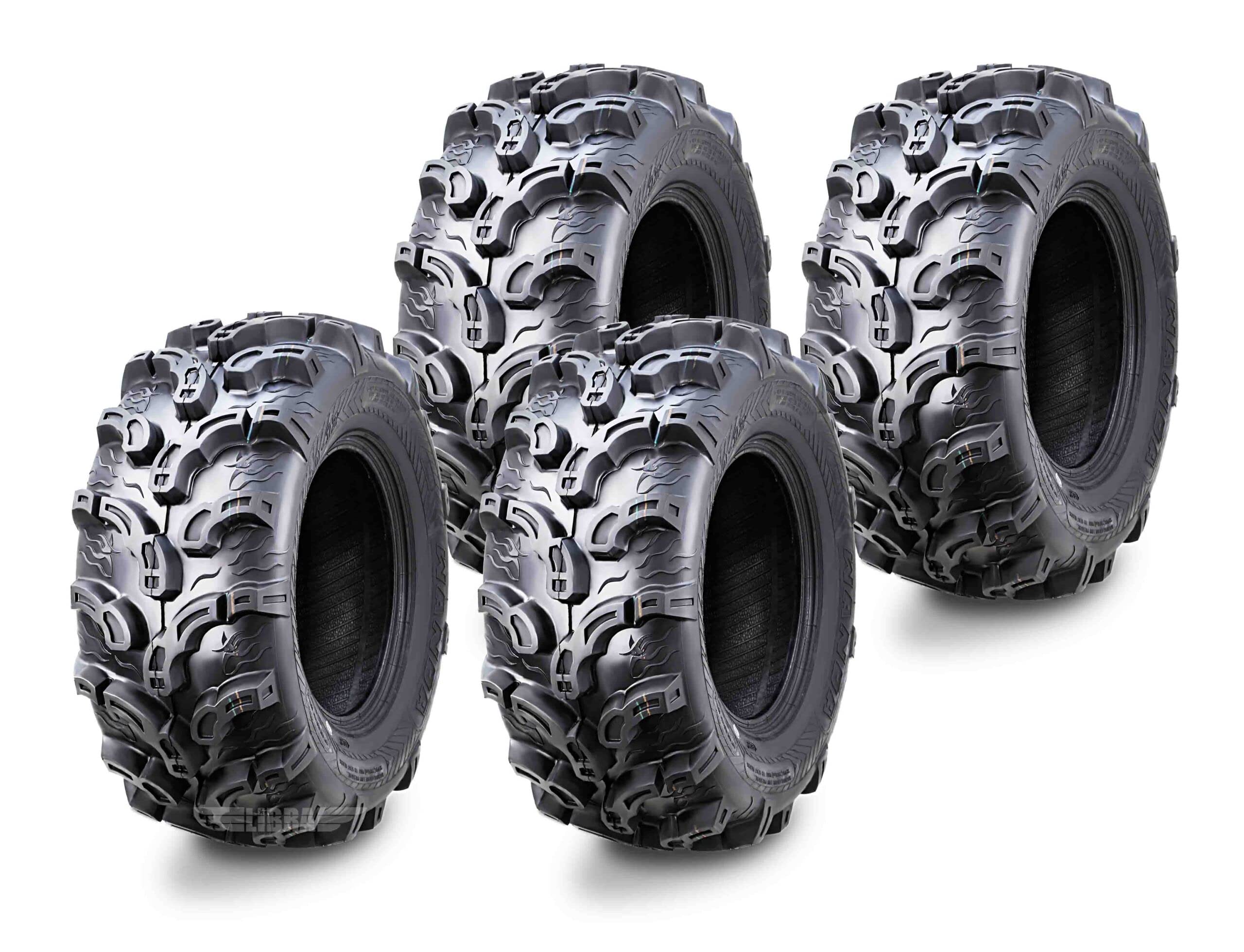 Wanda Set Of 4 Atv Utv Tires 26X9-12 26X9X12 6Pr Super Lug Mud