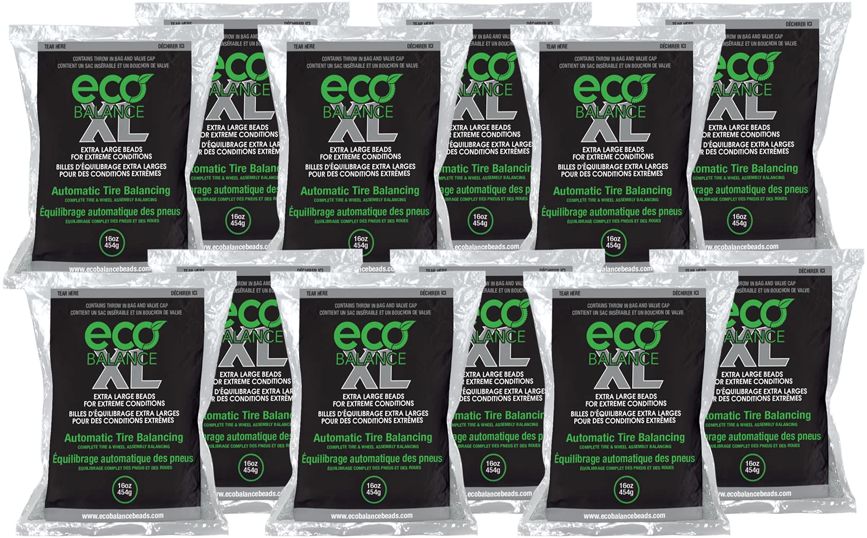Eco Balance 16-Ecoxl12 Eco Xl Extreme Condition Tire/Wheel Balancing Beads - Off-Road Vehicles, Light Duty Truck Tires, (12) 16O