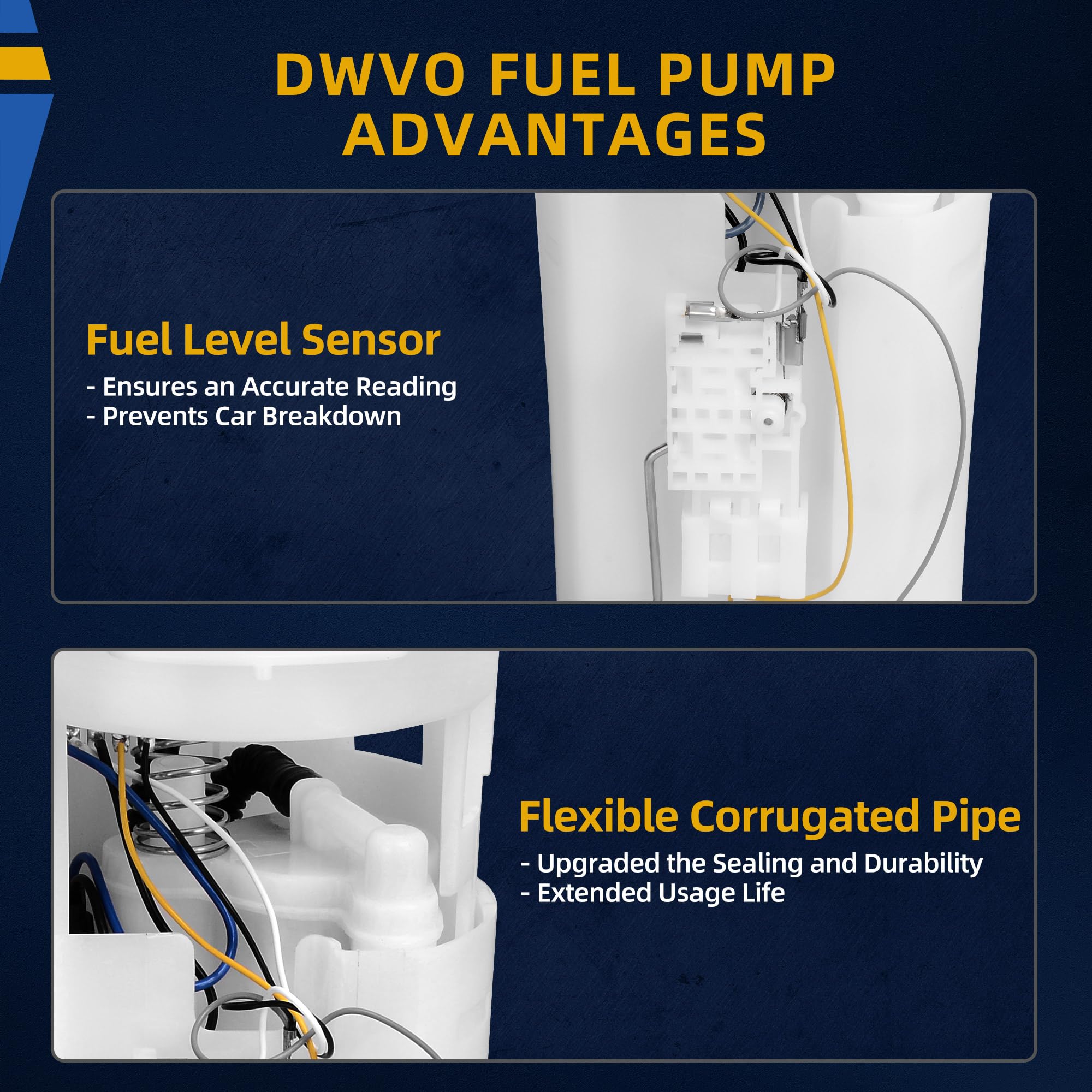 Dwvo Fuel Pump Compatible With 2002-2006 Sentra 1.8L 2.5L With 1 Tube Port On The Module Flange
