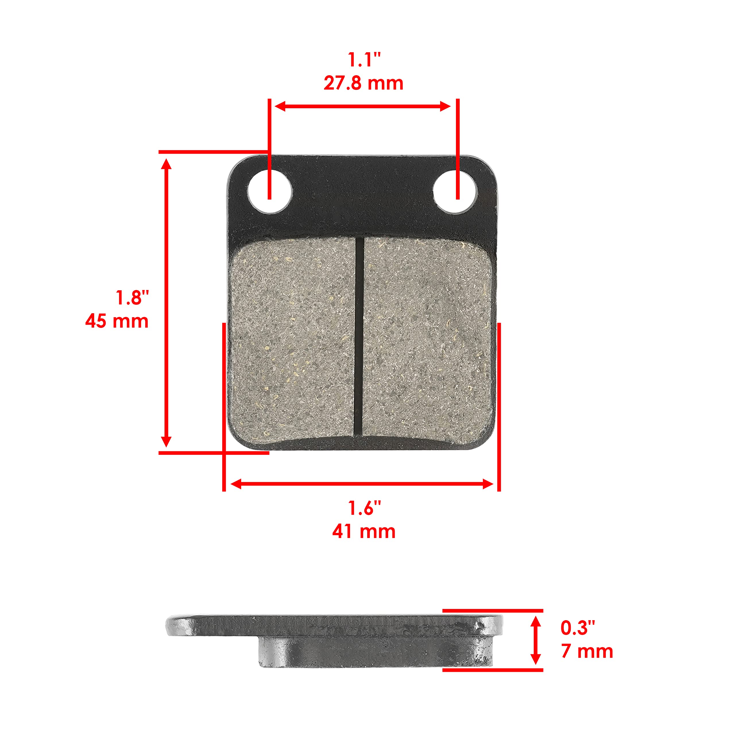 Caltric Front & Rear Brake Pads Shoes Compatible With Yamaha Bear Tracker 250 Yfm250 Yfm-250 Yfm 250 2000-2004 New