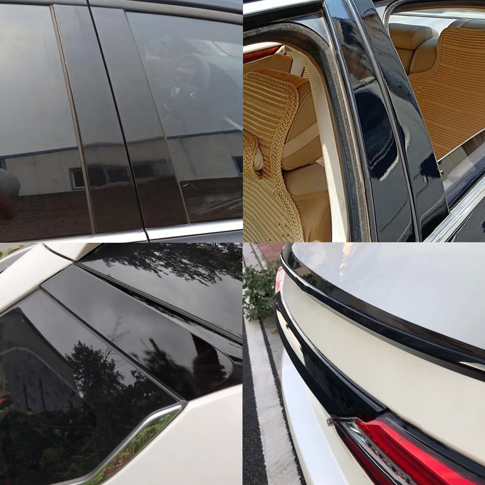 Arespark Gloss Black Vinyl Wrap, Cars Vinyl Film Tapes Kit For Blackout Chrome Delete Window Trim Door With Free Tools (3In X 30