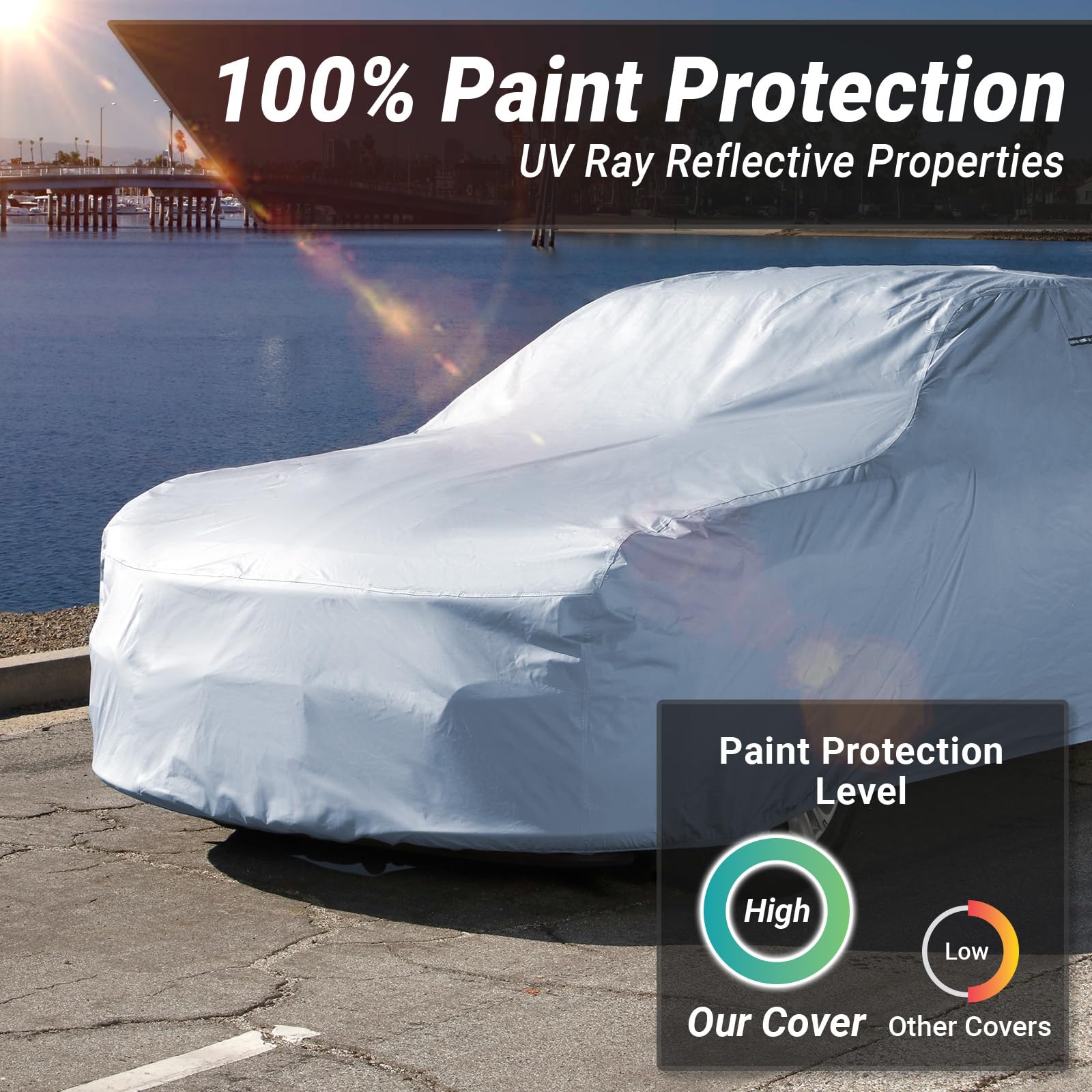 Icarcover Custom Car Cover For Hyundai Genesis Coupe 2010-2016, Waterproof All-Weather Rain Snow Uv Sun Protector Full Exterior