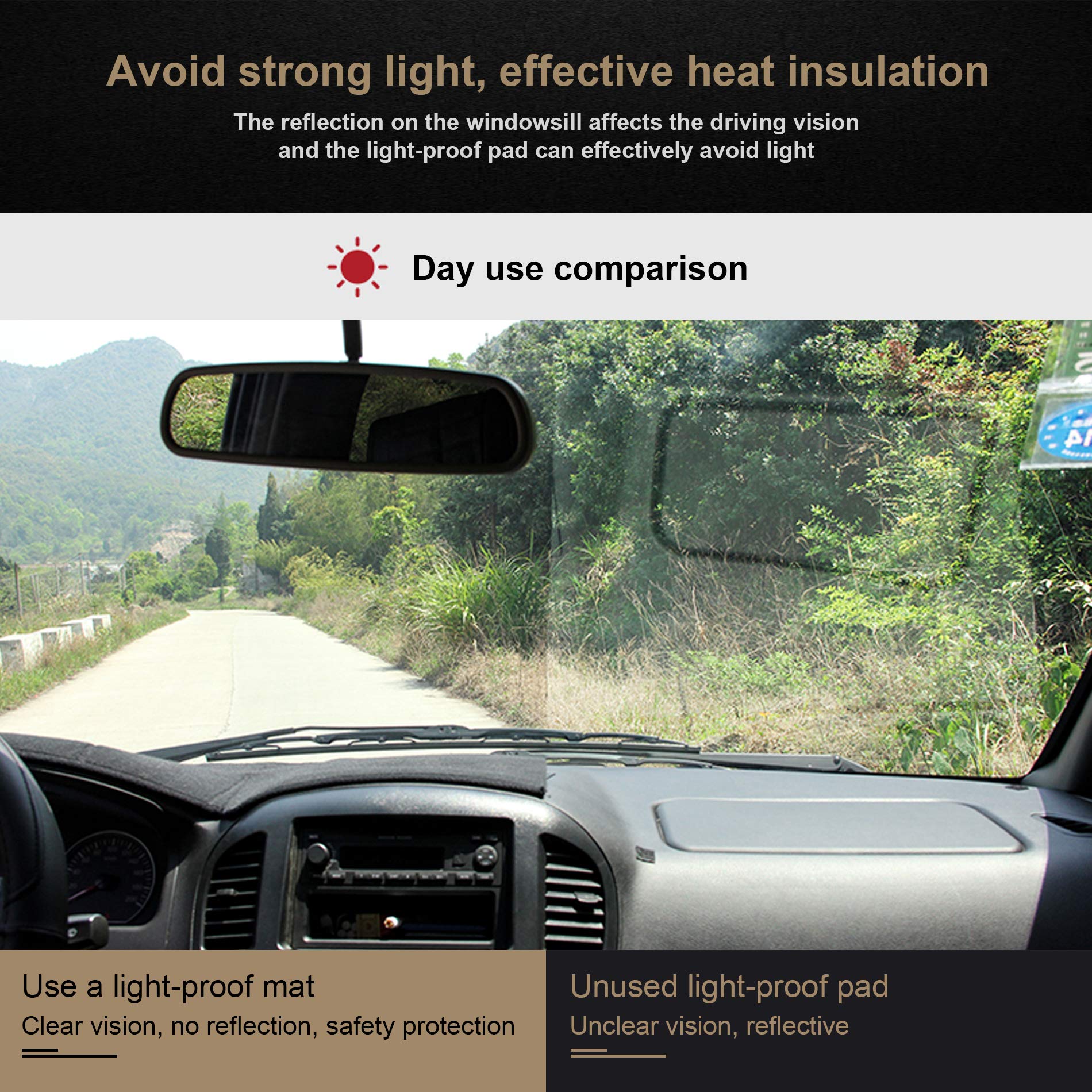 Speedwow Dashboard Dash Board Cover Mat Carpet Compatible With 2017-2022 Honda Crv
