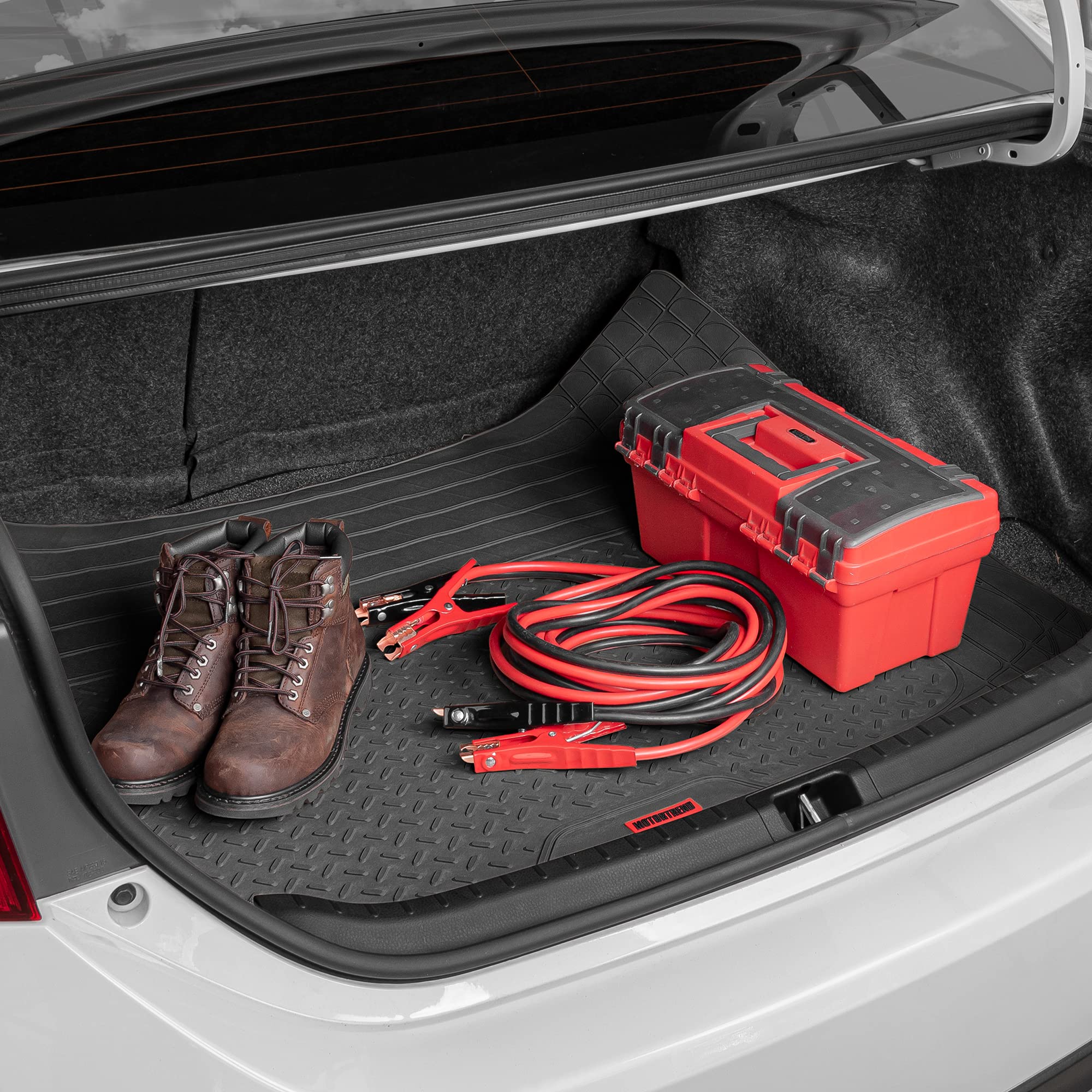 Motor Trend Flextough Suv Cargo Liner & Car Trunk Mat - Universal Trim-To-Fit All Weather Cargo Mats For Back Of Suv - Suv Trunk