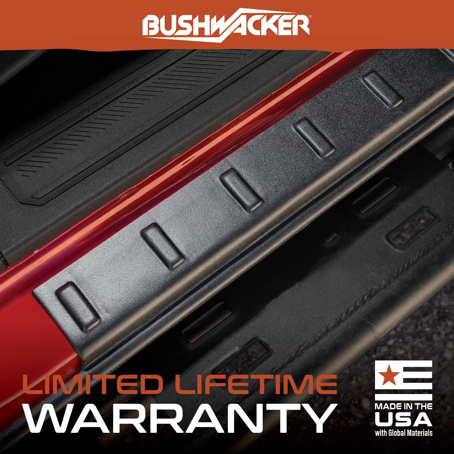 Bushwacker Trail Armor Side Rocker | 4-Piece Set, Black, Textured Finish | 14064 | Fits 2019-2022 Dodge Ram 1500 Classic; 2009-2