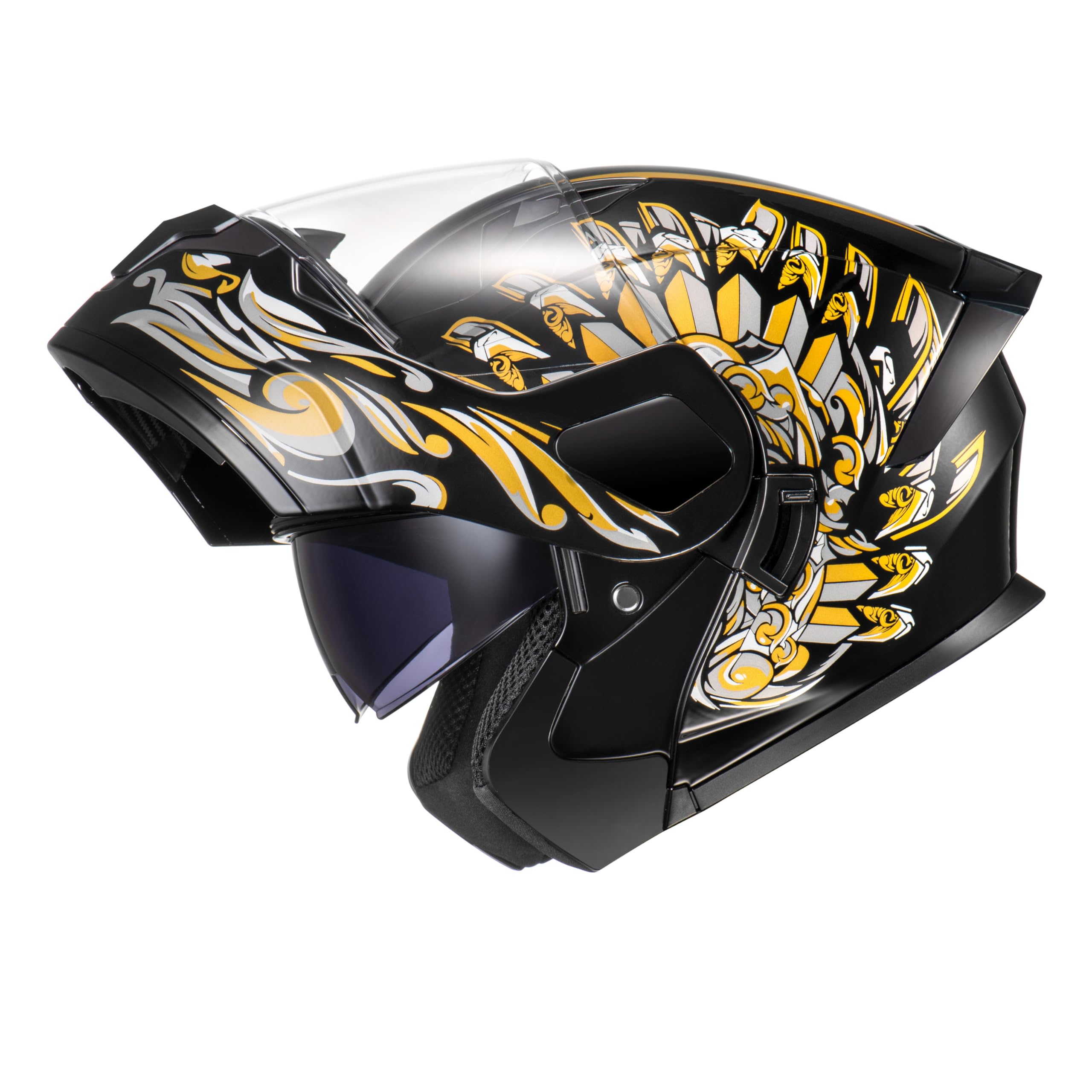 Kypara Motorcycle Dual Visor Flip Up Modular Full Face Helmet With Dot Certification Of Impressionism (Michael, L)
