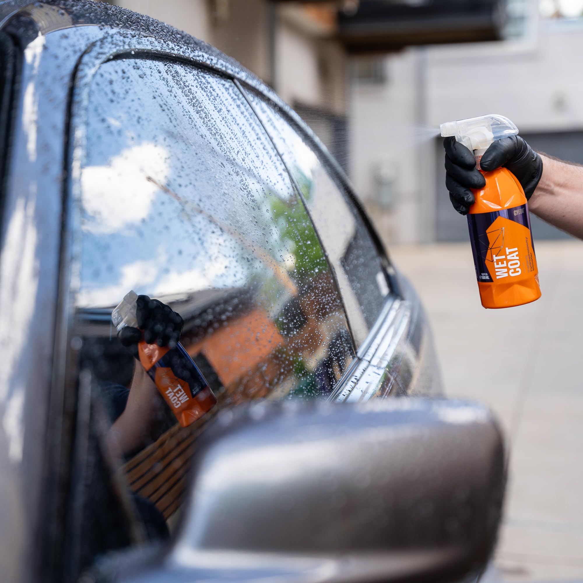 Gyeon Wet Coat 500Ml - Hydrophobic Ceramic Spray Coating For Cars - High Gloss Solutions For Your Car Paint Wheels And Glass - Spray On Rinse Off Easy Diy Use Formula