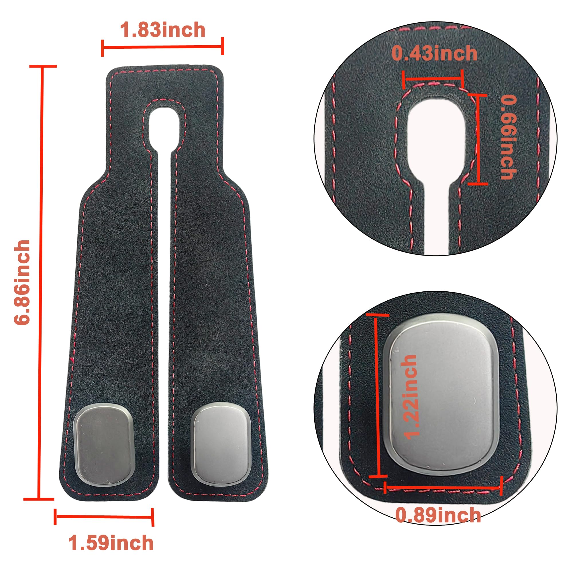 Amelity Car Hooks For Headrest, Car Seat Back Storage Hook For Headrest, Headrest Hooks For Purses And Bags, Car Hooks Leather (