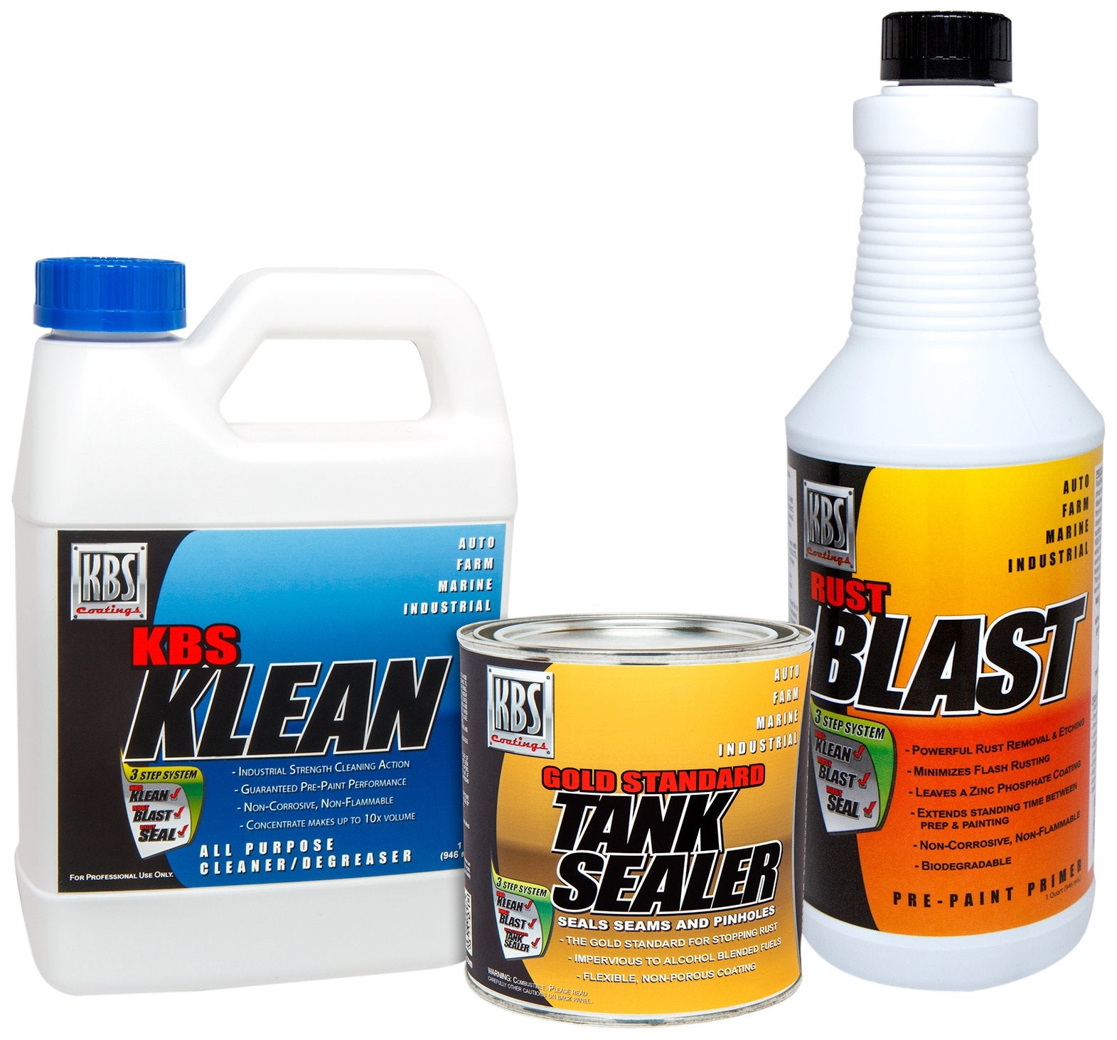 Kbs Coatings 52000 Cycle Tank Sealer Kit  Complete Kit - Seals Up To 5 Gallon Tank  Lightly Pigmented Silver -Like New