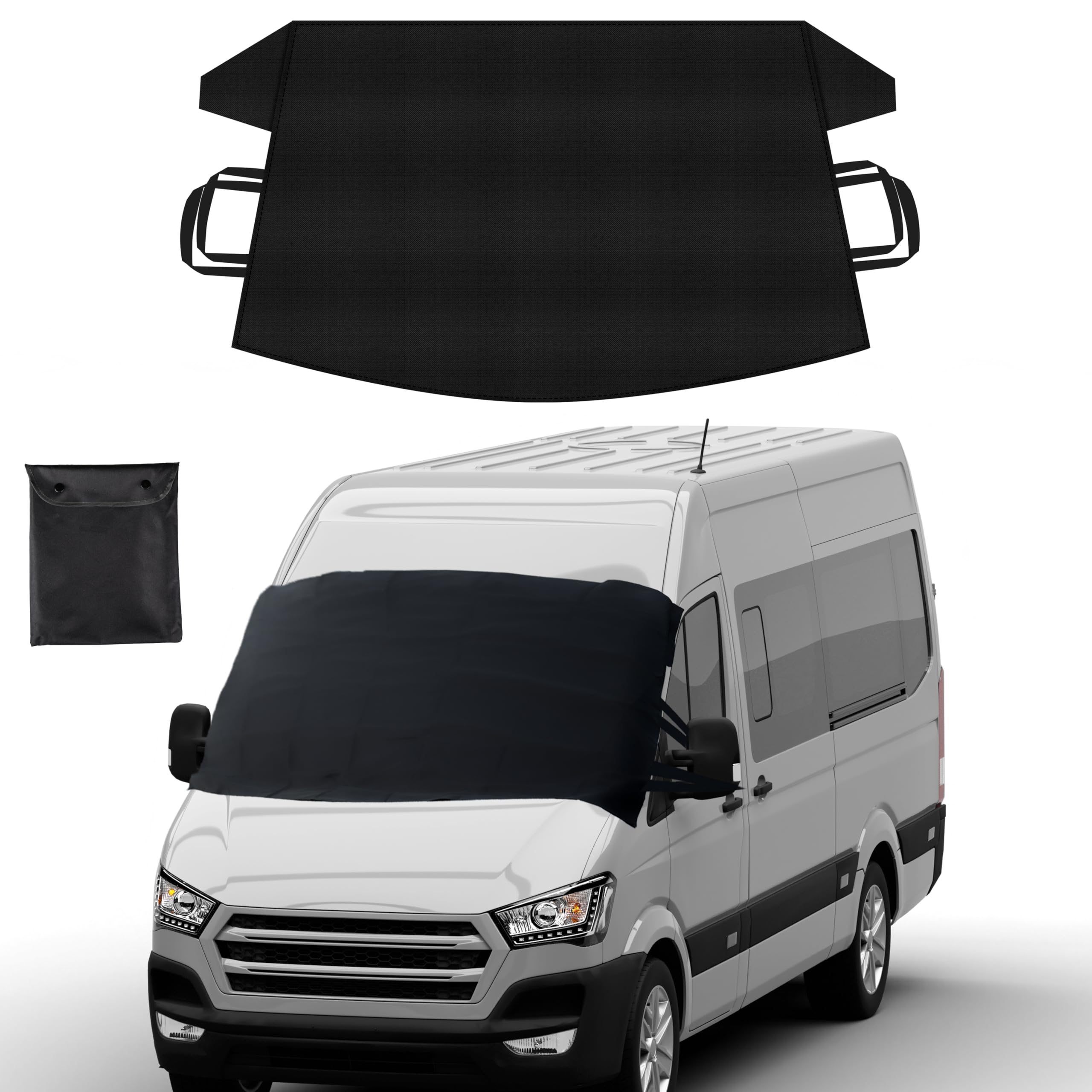 Econour Windshield Cover For Ice And Snow | Enhanced 600D Oxford Fabric Windshield Frost Cover | Water, Heat & Sag-Proof Car Win