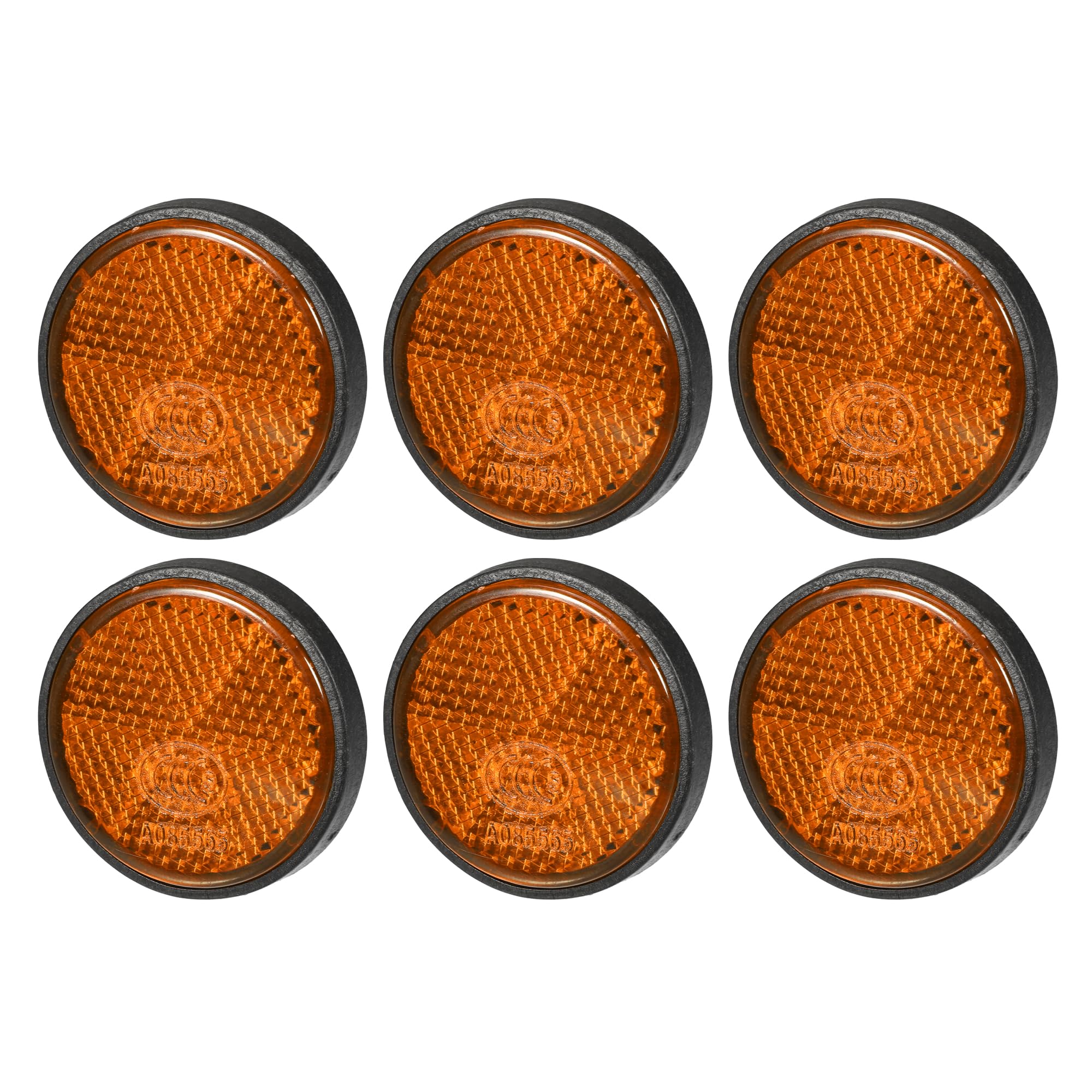 Partuto 6pcs 1.73''x0.31'' Universal Reflector - Round Motorcycle Bike Safety Reflector Increase Visibility and Safety on The Ro