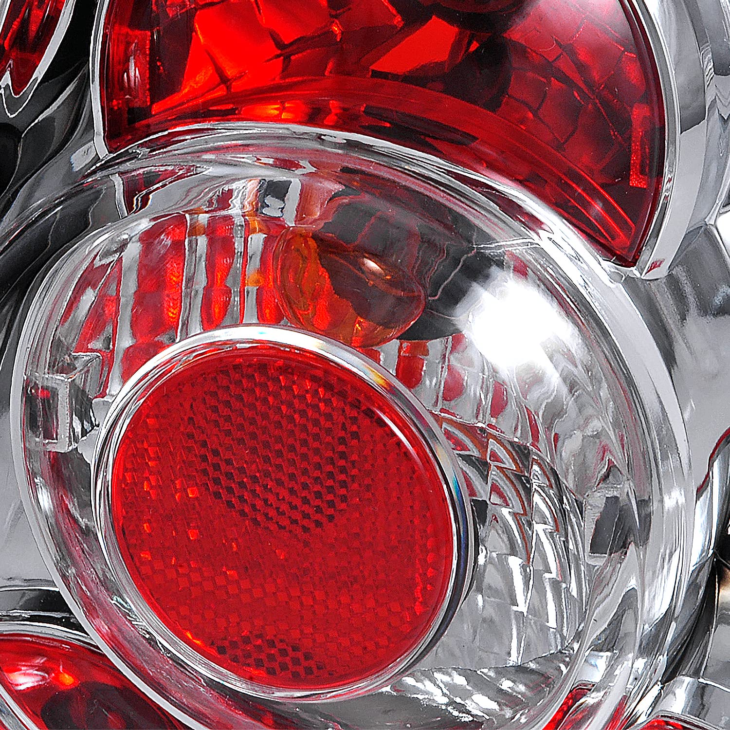 Spec-D Tuning Chrome Housing Clear Lens Tail Lights Compatible with 1999-2005 VW Jetta/Bora MK4 4-door Sedan, Left + Right Pair