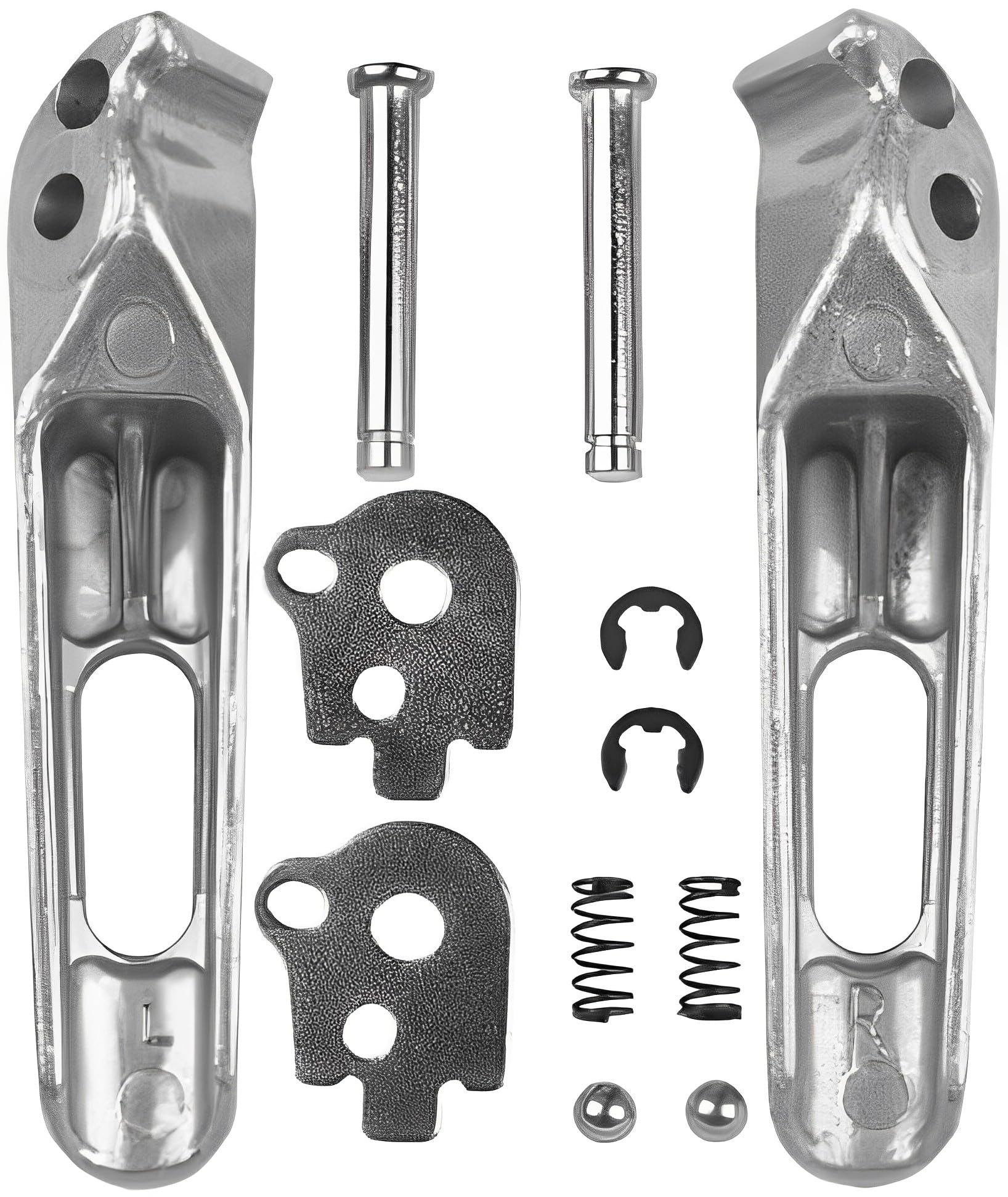 Motorcycle Rear Foot Pegs Footrests Pedal Fits For Honda Cbr600Rr 2003-2023, Cbr1000Rr 2004-2016 (Rear-White)
