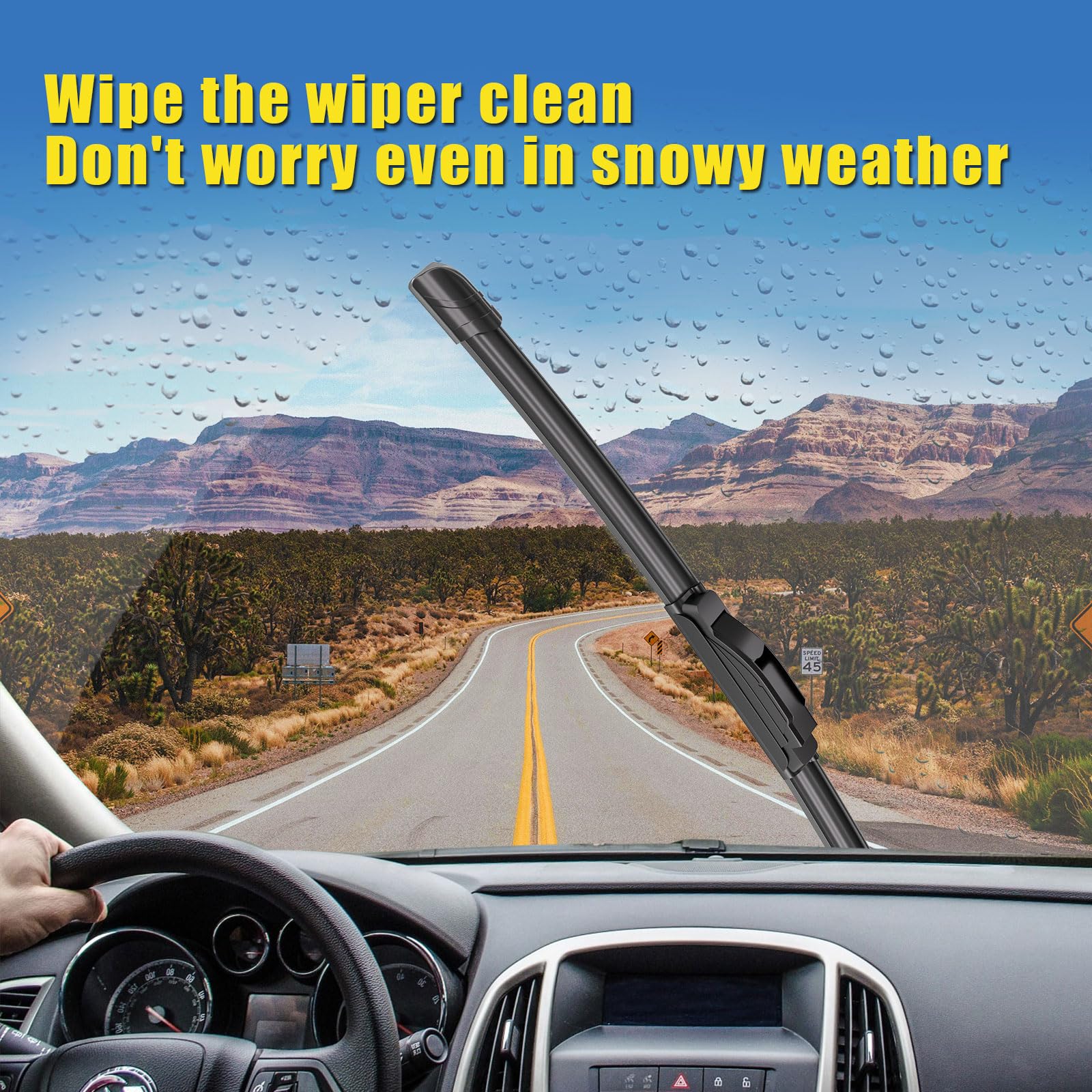 Hrsno 24''+20'' Wipers Replacement For Kia Sorento 2015-2011 Kia Soul 2023-2010 Toyota 4Runner 2023-2010 Camry 2011-2007 Gmc Aca