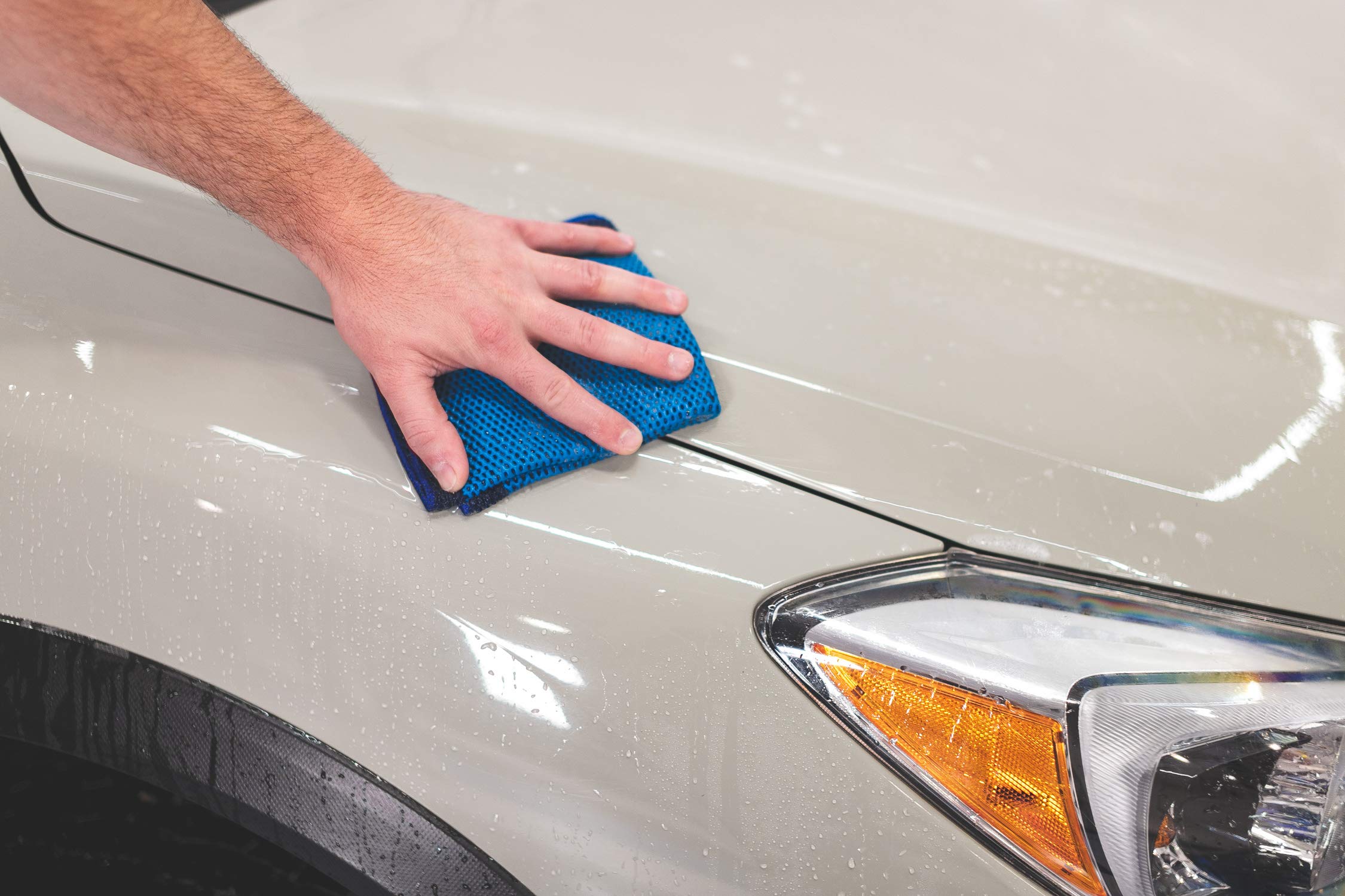 The Rag Company Ultra Clay Towel - Microfiber, 12"x12", Blue - Quick Clay Bar Results, Enhances Gloss & Wax Bond