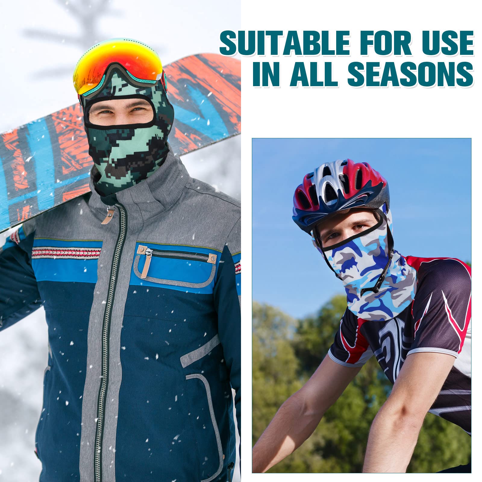 36 Pcs Balaclava Face Mask Cover UV Protection Windproof Face Protective Cover for Outdoor Sports Motorcycle Running Riding (Cam