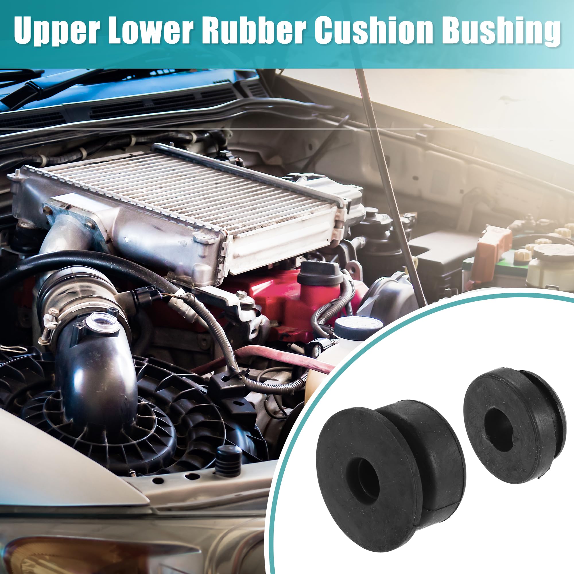 X Autohaux 4Pcs Upper Lower Rubber Cushion Bushing Radiator Mount Insulator For Honda Accord 1990-2020 For Honda Civic 1992-2020 For Honda Odyssey 1995-2021 No.74173Sj4000/74172Sm4970