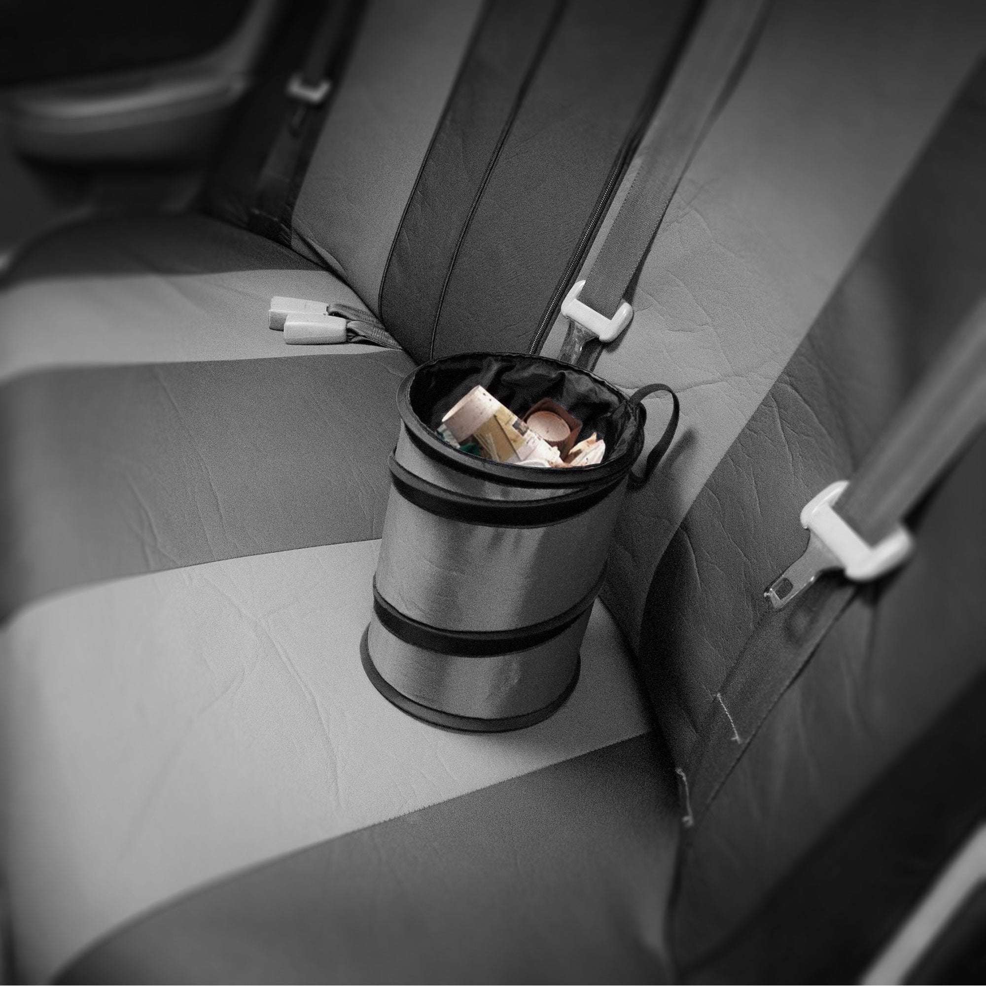 Fh Group Automotive Waterproof Portable Collapsible Large Trash Can Garbage Container Fits Most Cars,Polyethylene,Suvs,And Truck