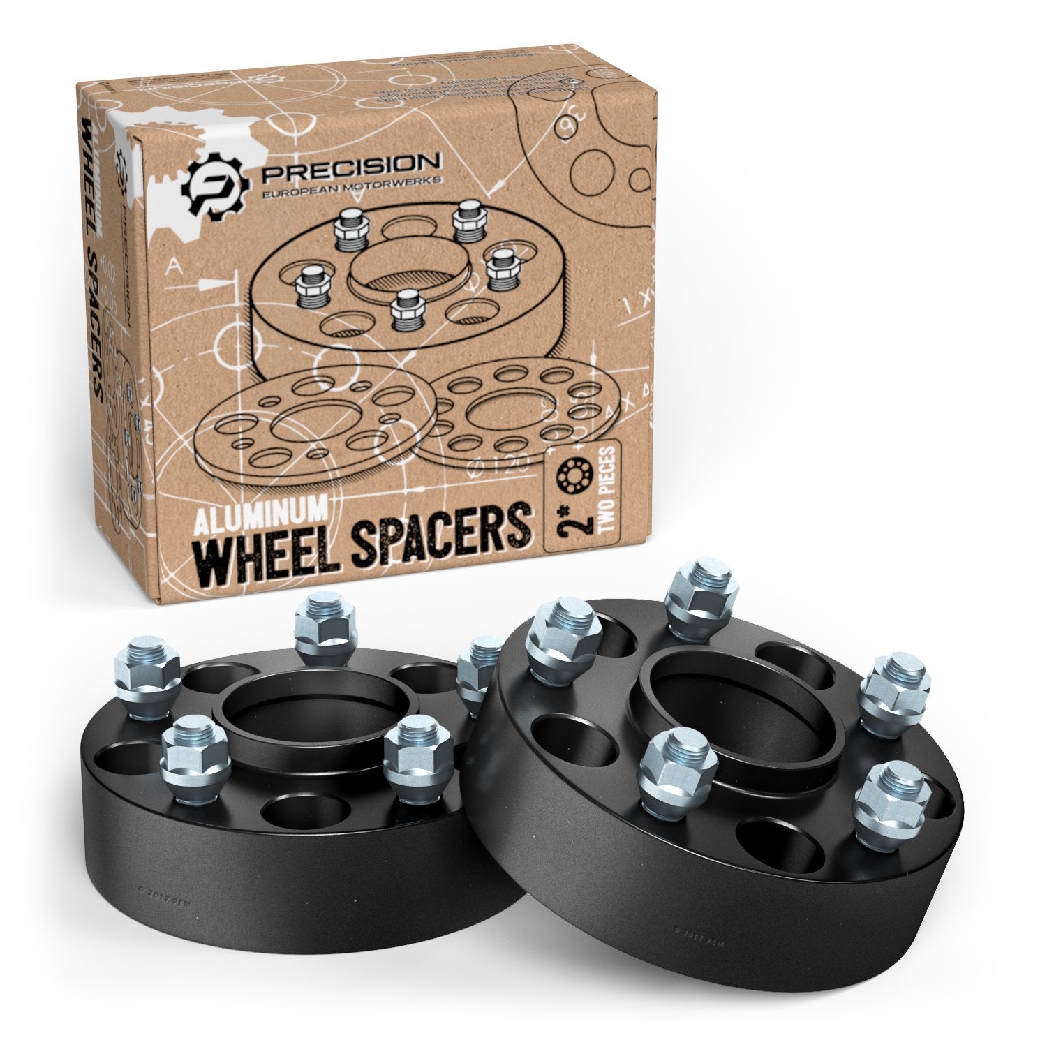 1.5 In Stancemagic Hubcentric 5X4.5 Wheel Spacers (70.5Mm Bore, 1/2X20 Studs) Compatible With Ford Mustang Edge Crown Victoria R