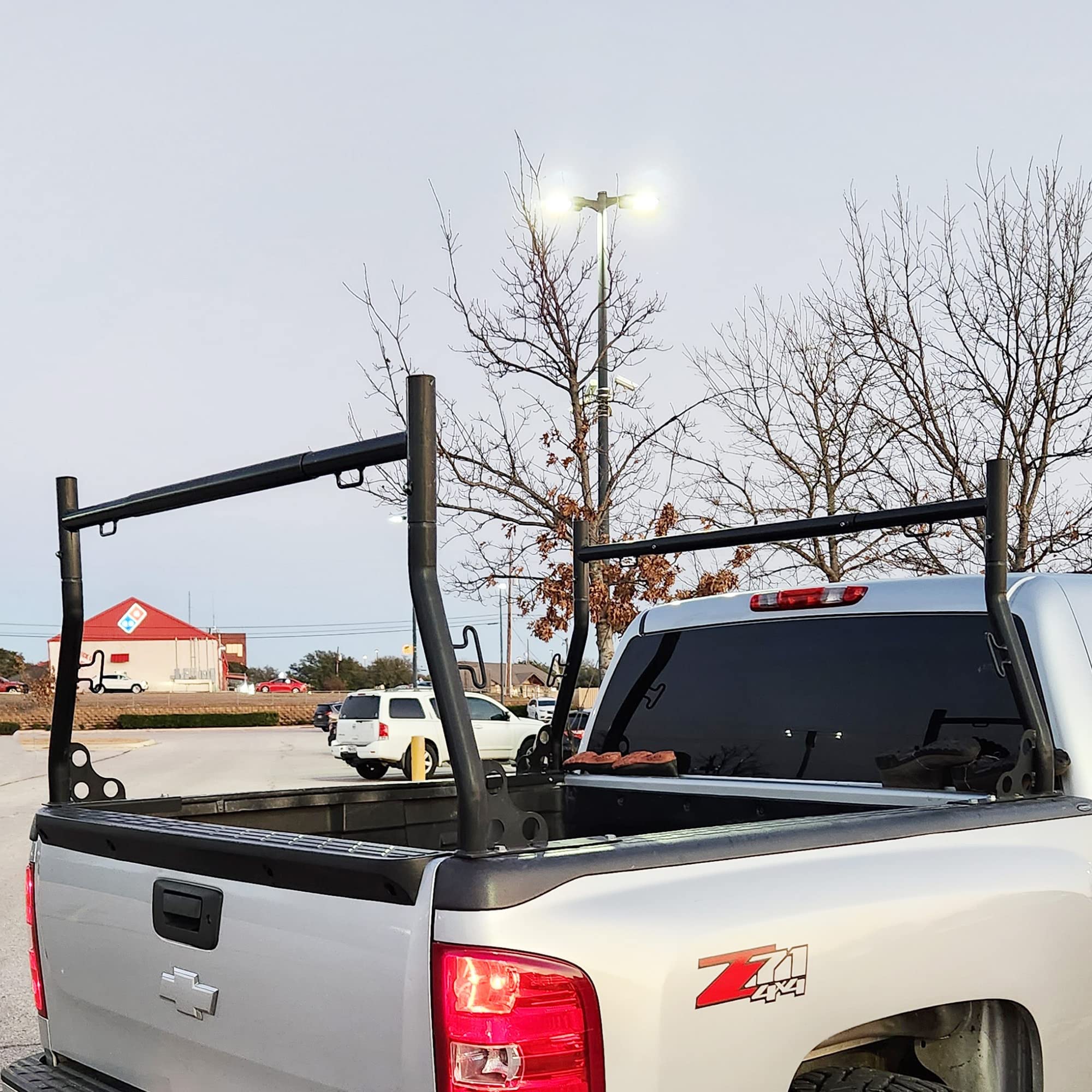 Truck Ladder Racks 800Ibs Capacity Extendable Pick-Up Truck Bed Ladder Rack, Universal Heavy Duty