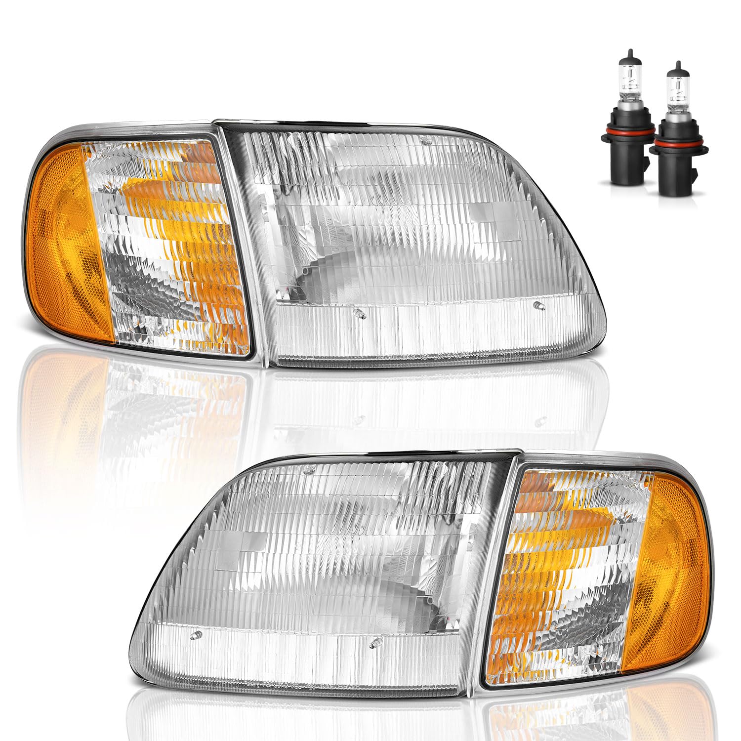 Weelmoto Right Signal Lights Assembly Replacement For 1997-2003 Ford F-150 F-250 Expedition, Parking Light Turn Signal Marker Li