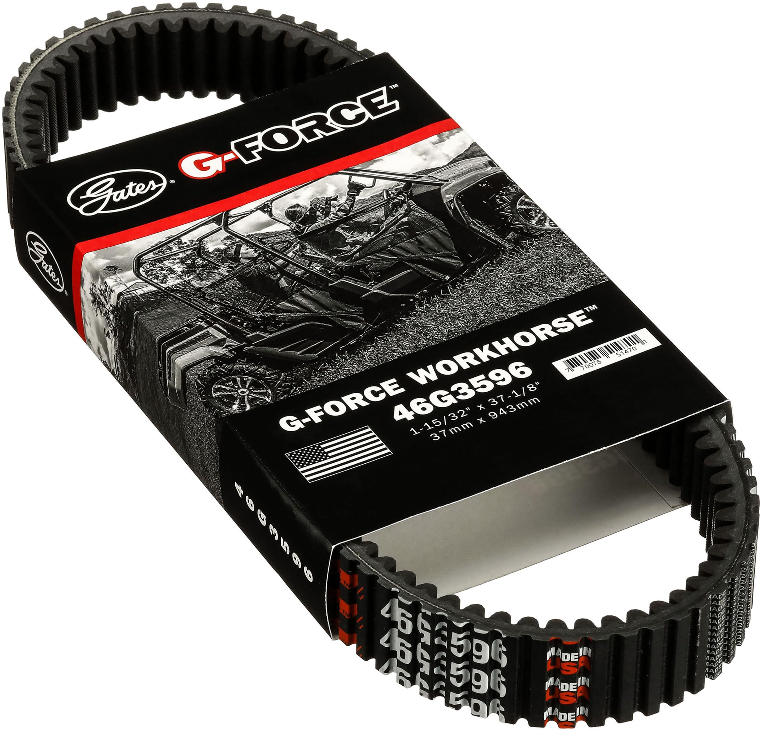 Gates 46G3596 G-Force WorkHorse Continuously Variable Transmission (CVT) Belt