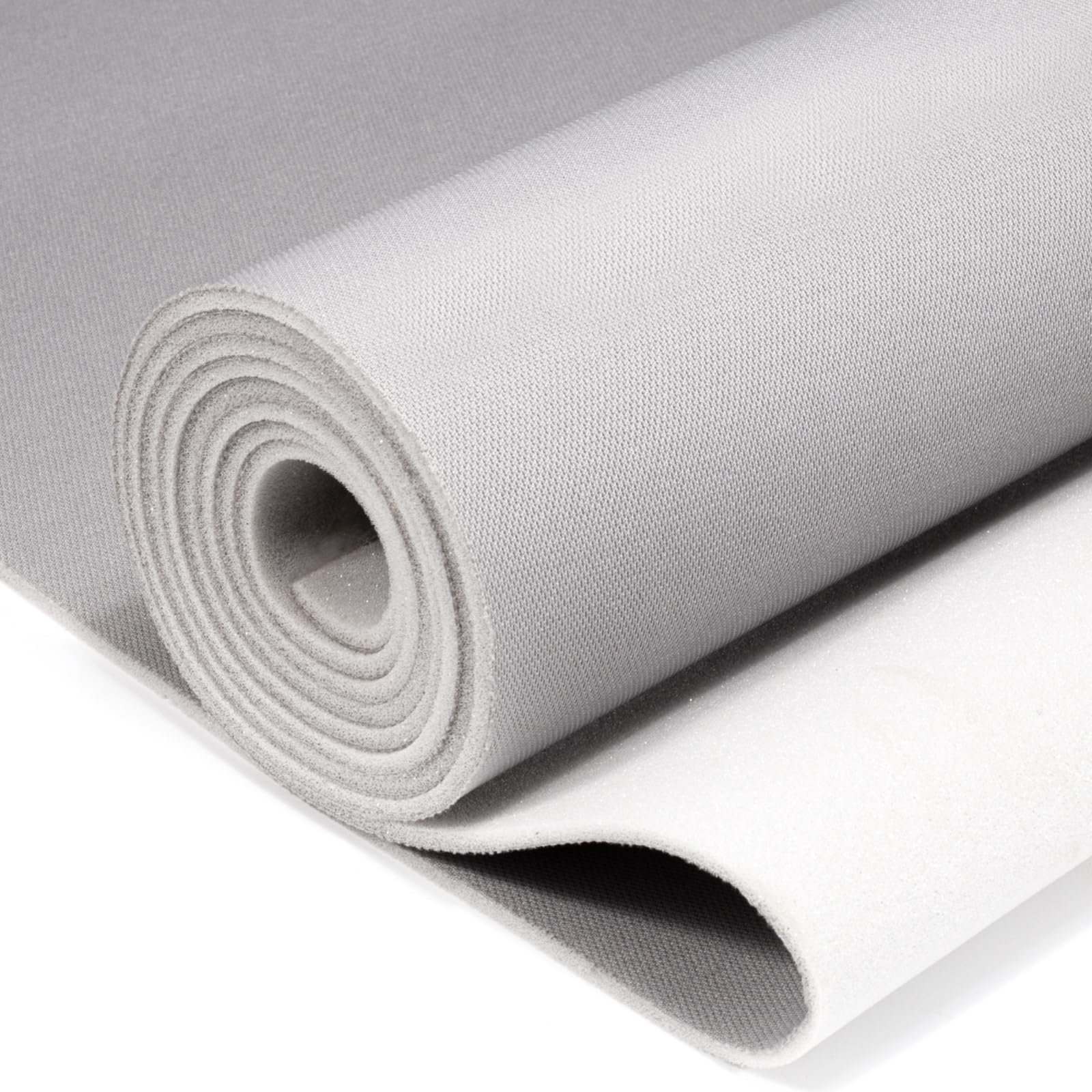 Babnecl Auto Headliner Fabric 96'' L    60'' W Mesh Type with Foam Backing - Tube Packaging - Gray Interior Replacement Material