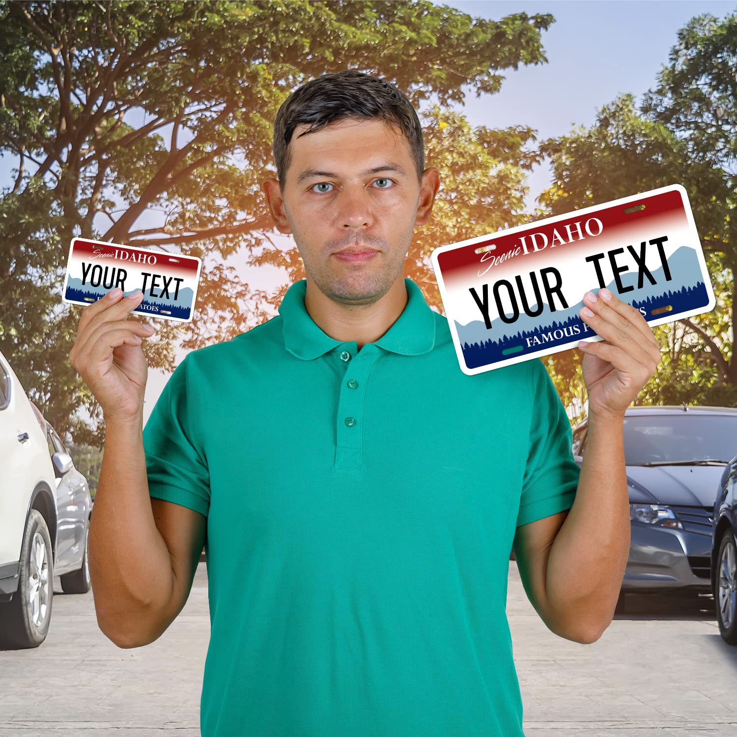 Sigo Signs Custom Idaho License Plate, 6x12" Rust-Free Aluminum, Fade Resistant, Personalized Front Car Sign