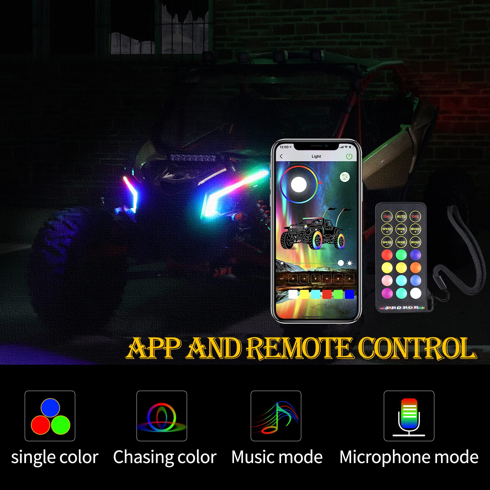 Yiswhis Led Front Signature Light For Can Am Maverick X3 Max Turbo 2017-2023,With Drl Turn Signal Light,Front Fang Light Assembly,Ip68 Waterproof,Plug And Play,Remote Control Or App Control,#710004994