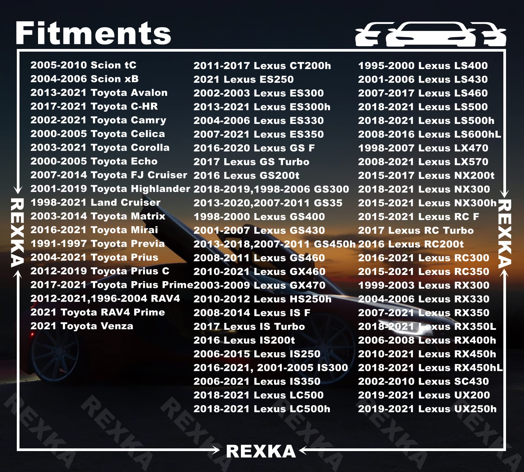 Rexka 25Pcs M6.2 X 22Mm Fender Liner Bumper Cover Screw Bolt Compatible With Toyota Lexus 90159-60477