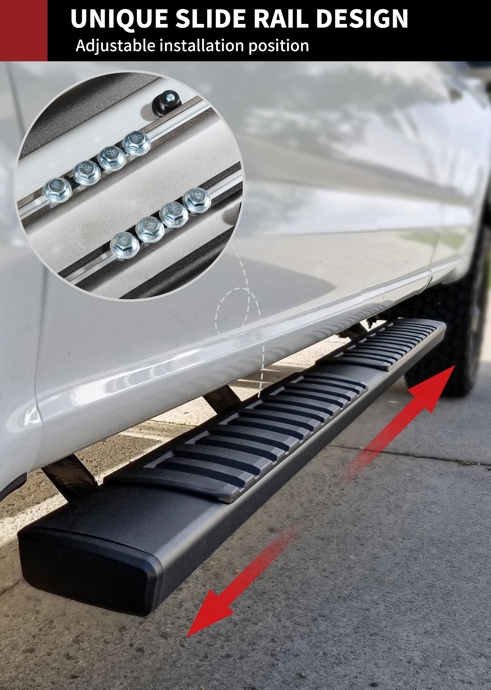 Yitamotor Running Boards 6 Inches Oe Style Aluminum Side Steps, Nerf Bars, Compatible With 2007-2018 Chevy Silverado/Gmc Sierra