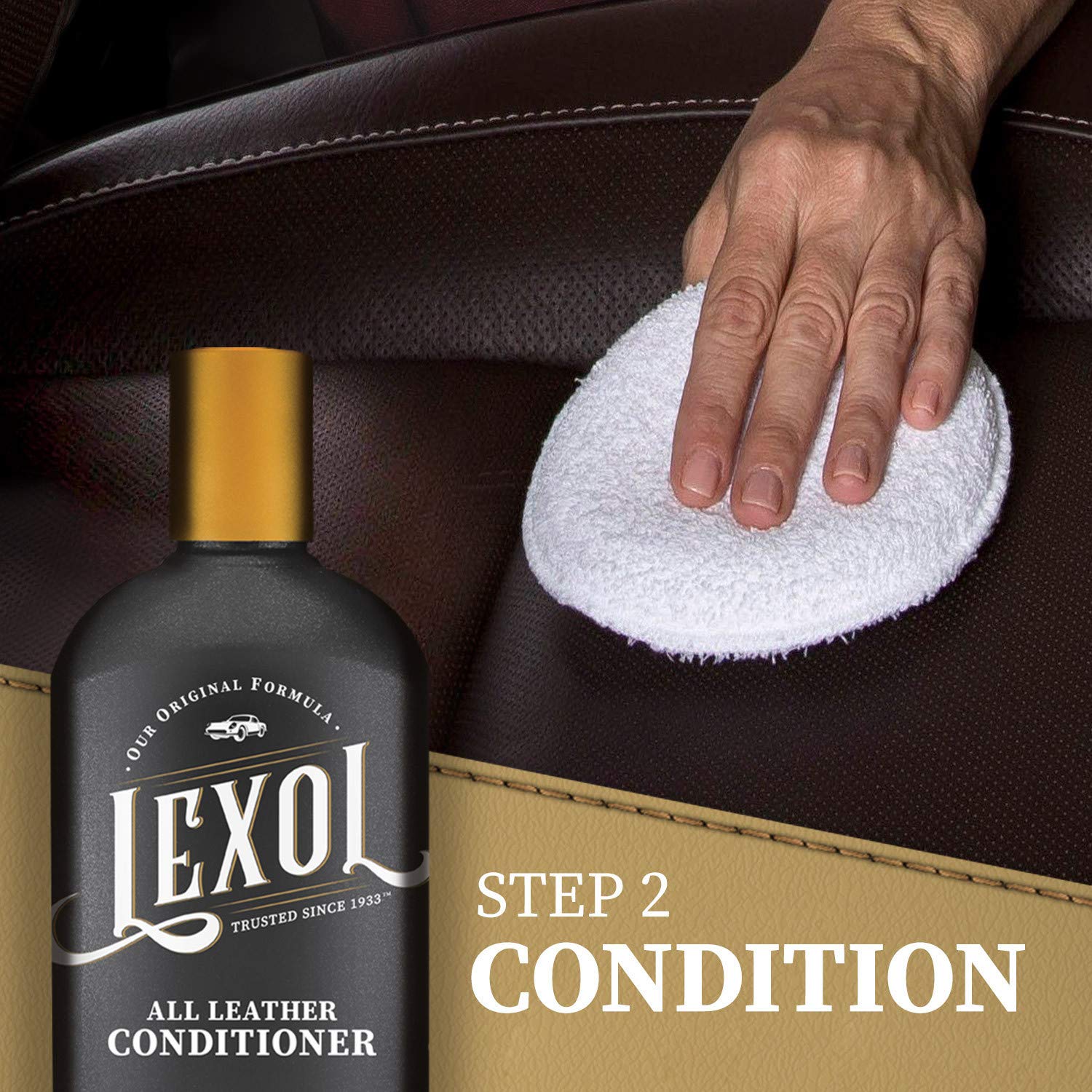 Lexol All Leather Cleaner and Conditioner Kit for Car Seats and Interiors, Couches and Furniture, Shoes and Boots, Baseball Glov