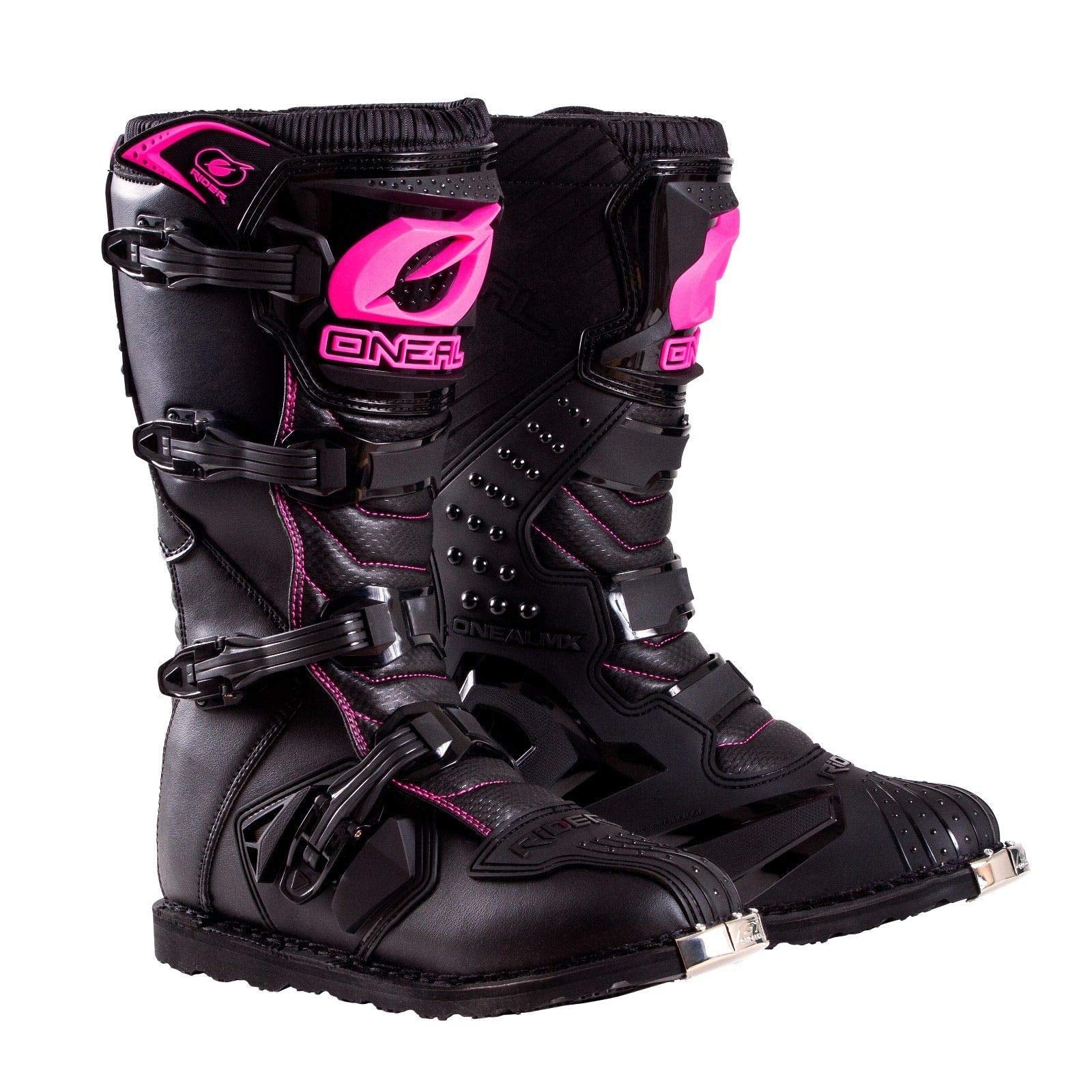 O'Neal 0325-711 Womens Rider Boot (Black/Pink, Size 11)