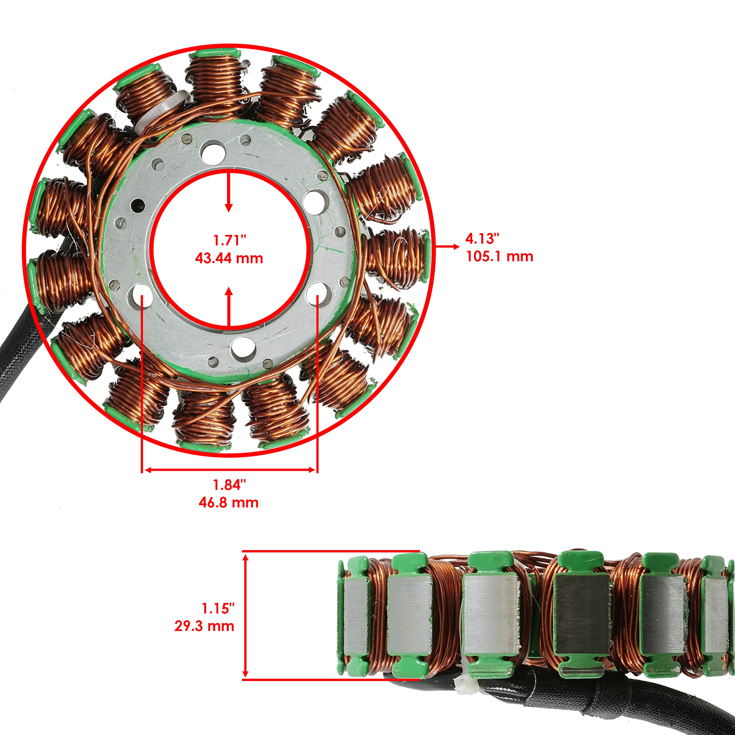 Caltric Stator & Regulator Rectifier with Gasket for Yamaha Rhino 700 2008-2013 - Metal Construction