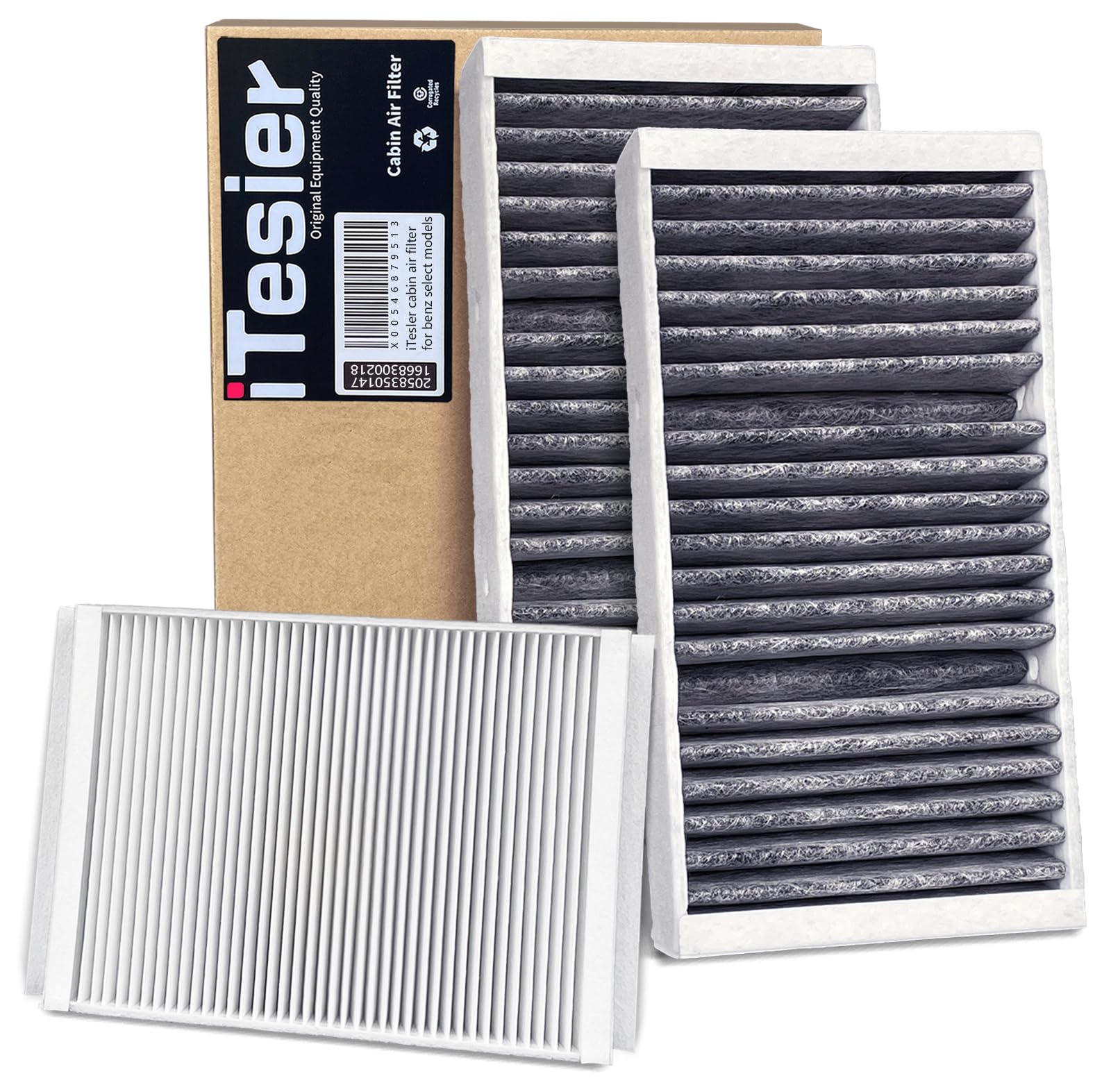 ITESIER Cabin Air Filter kit for 2016-2019 Mercedes GLE350 GLE400 GLE450, 2012-2015 ML350 ML550, 2017-2019 GLS450 GLS550 GLS63, 