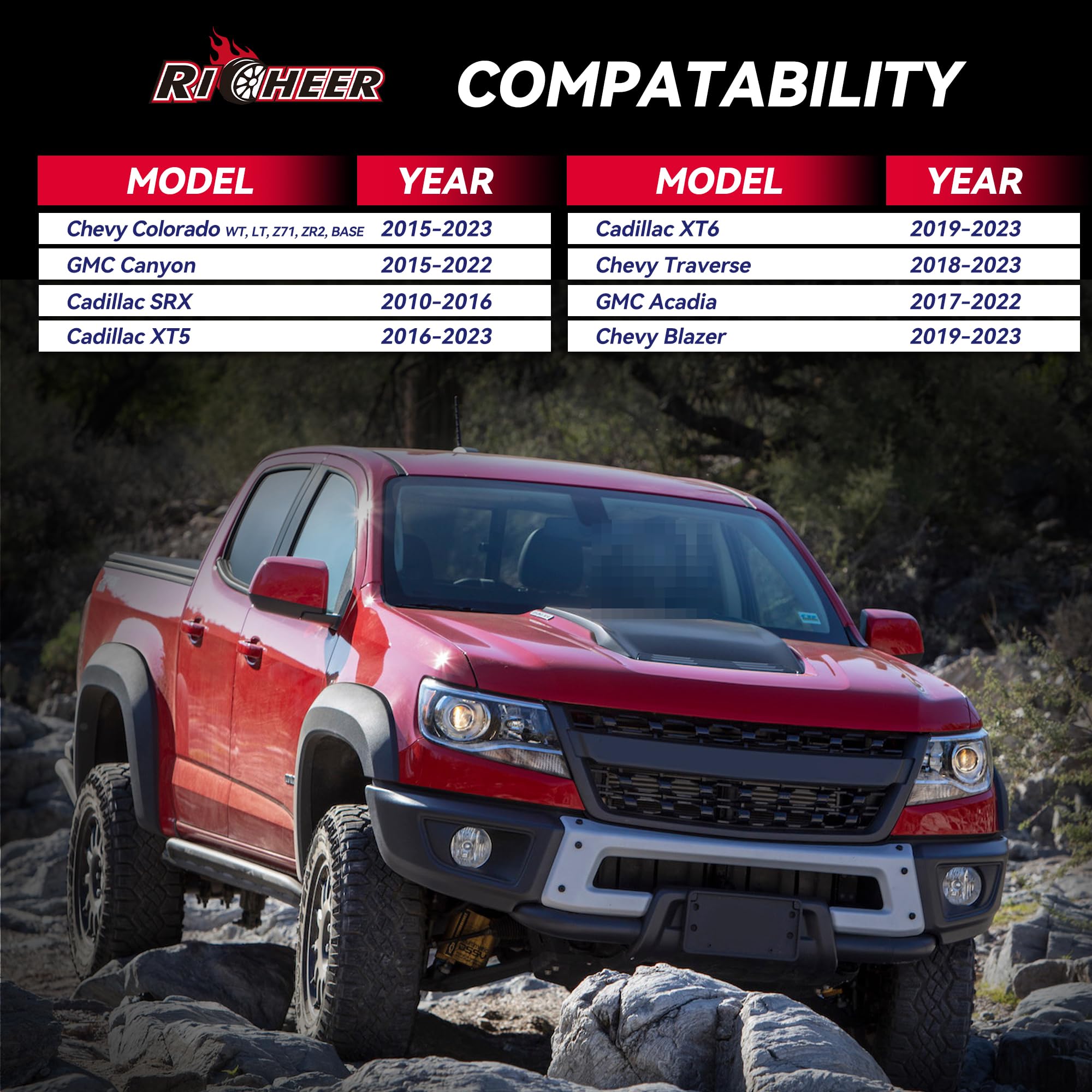 Richeer 6x120 Hubcentric Wheel Spacers for 2015-2023 Colorado, 2015-2022 Canyon, 1.5 inch 6x120mm Wheel Spacer for Acadia Traver