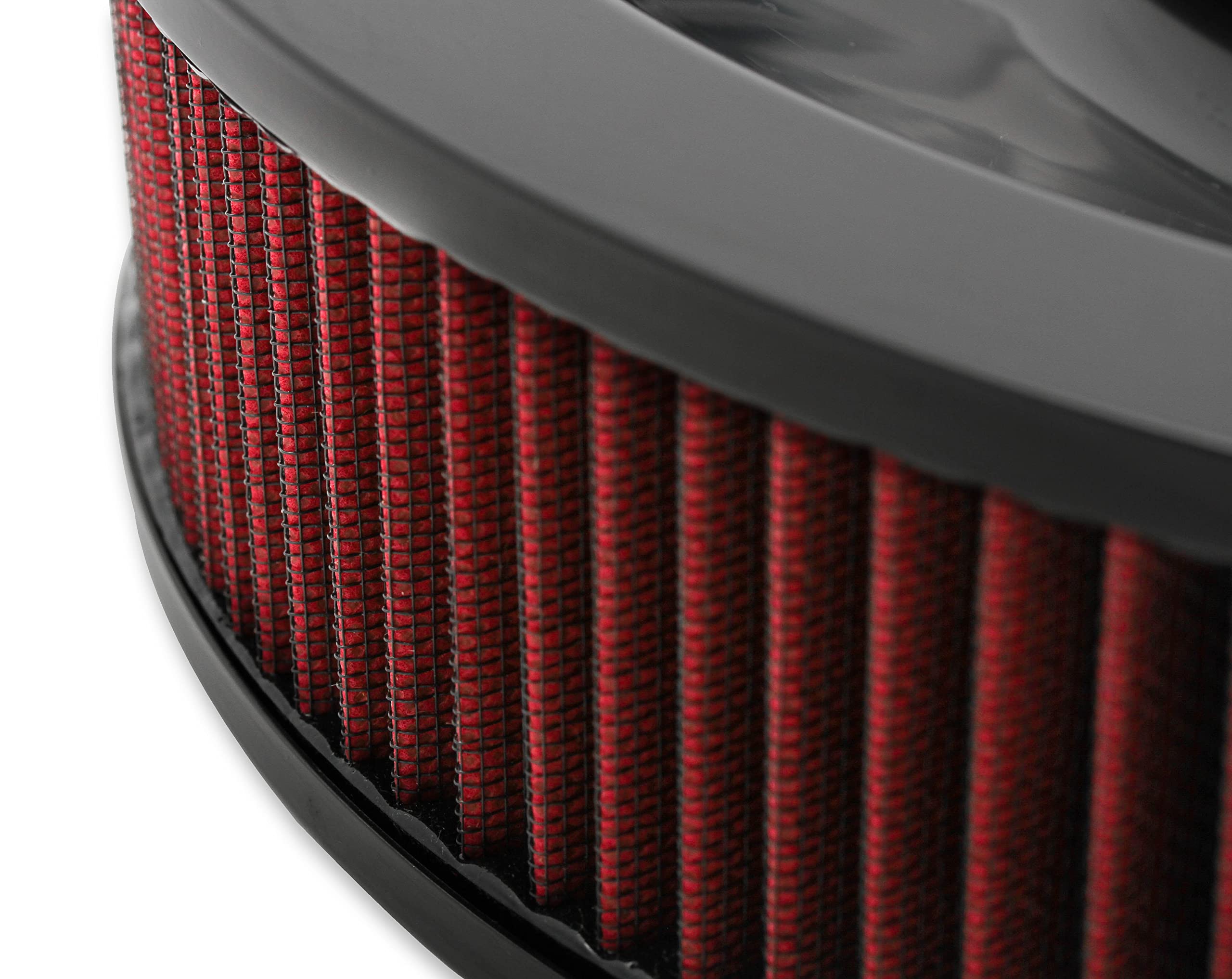 Holley 120-4630 4500 Drop Base Air Cleaner Black W/3 In. Red Washable Gauze Filter