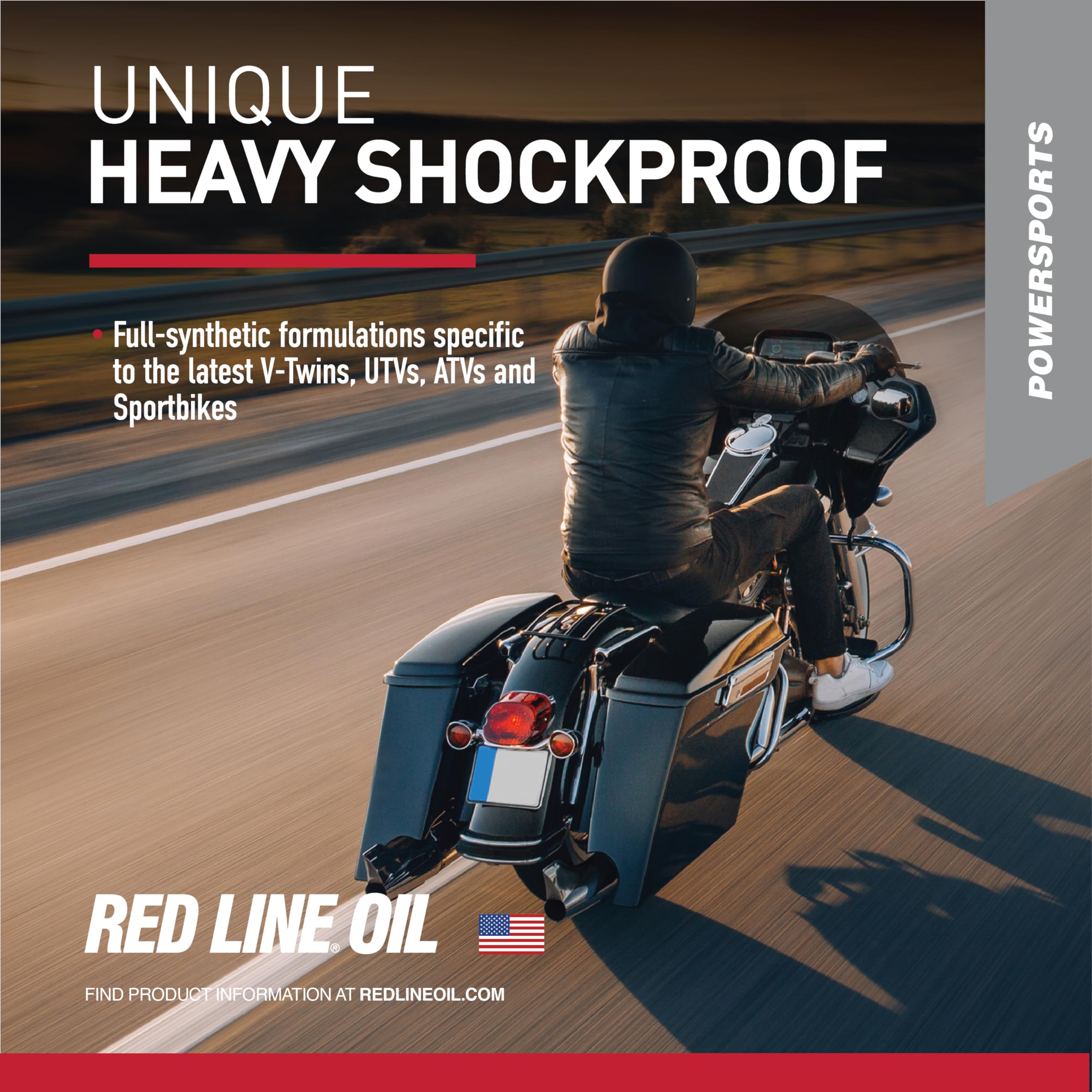 Red Line 42804 Full Synthetic Gear Oil, V-Twin Transmission Oil With Shockproof - 1 Quart