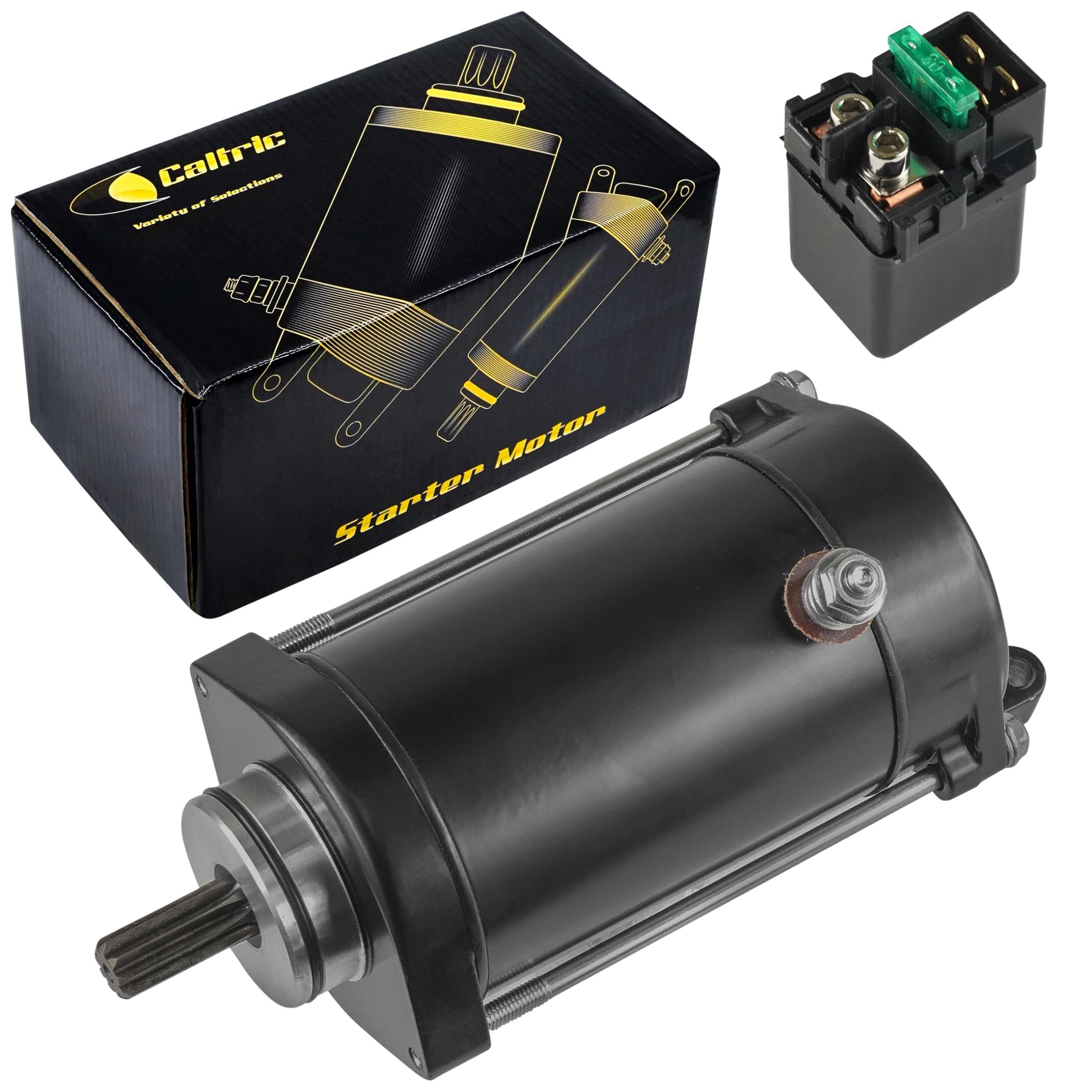 Caltric Starter And Relay Solenoid Compatible With Kawasaki Vulcan 1500 Vn1500 1996-2008