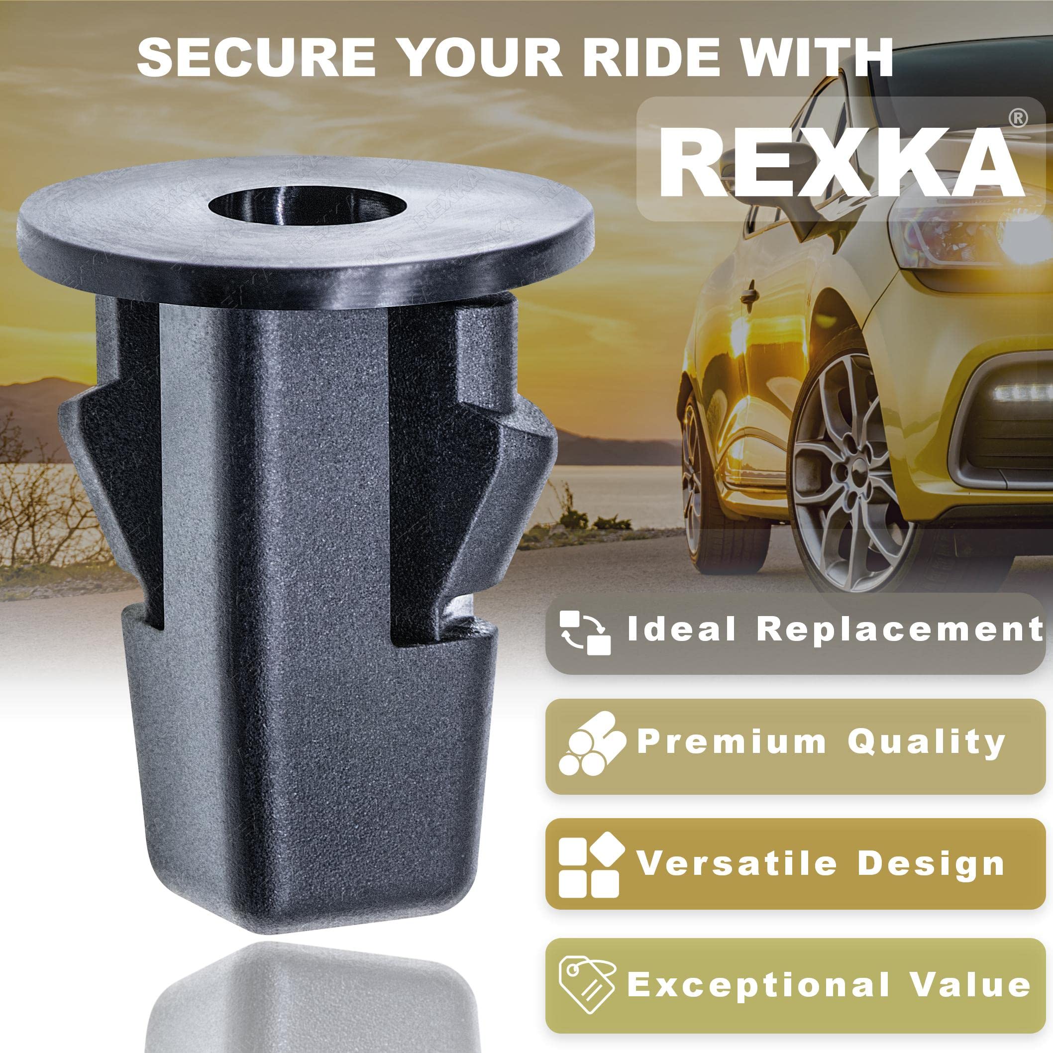 Rexka 10Pcs Fender Liner Clips Screw Grommet Retainer Compatible With Toyota 90189-06214 Tacoma Tundra