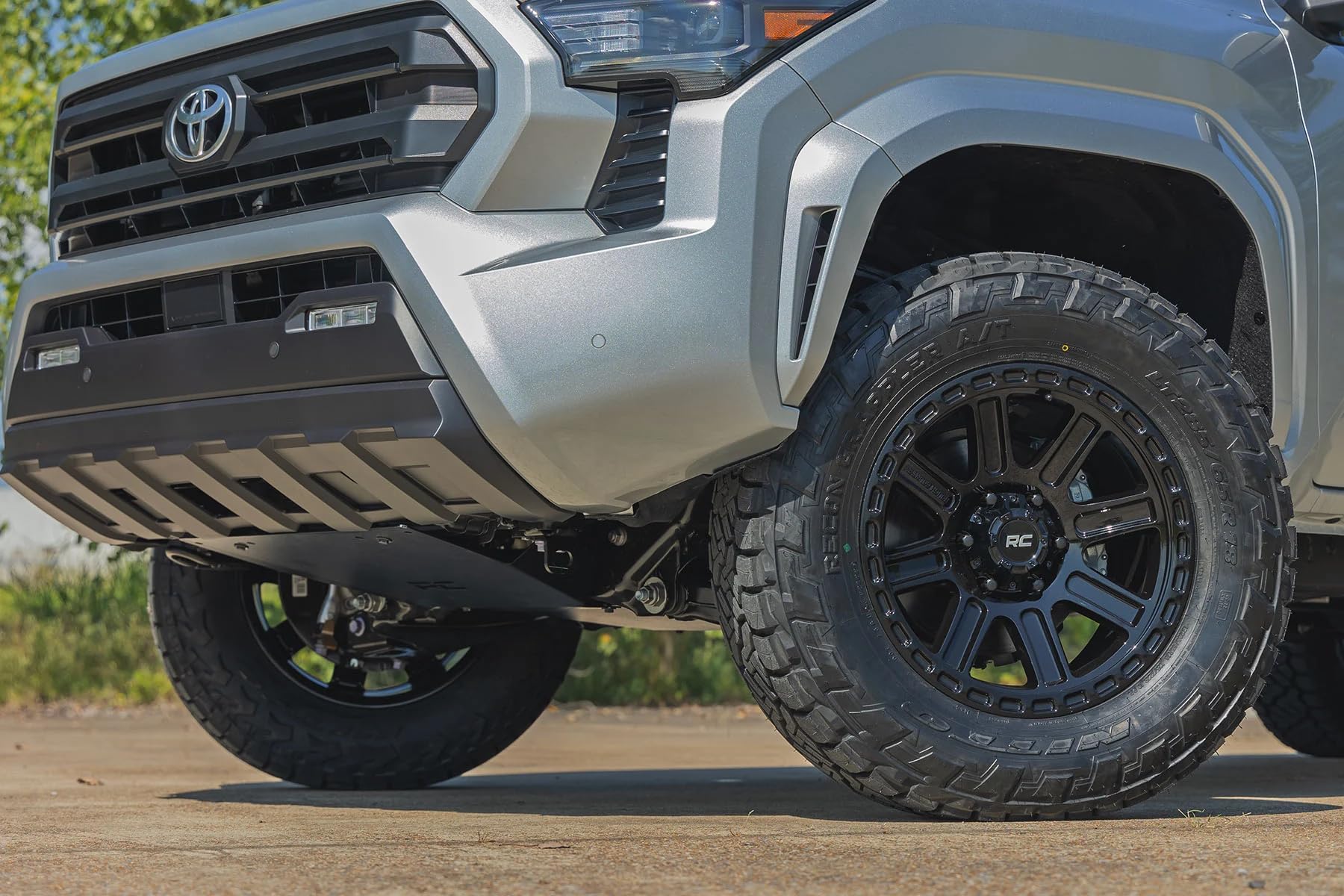 Rough Country Front Skid Plate Kit for Toyota Tacoma 4WD (2024) - Front & Mid-Frame Protection, Easy Bolt-on Install