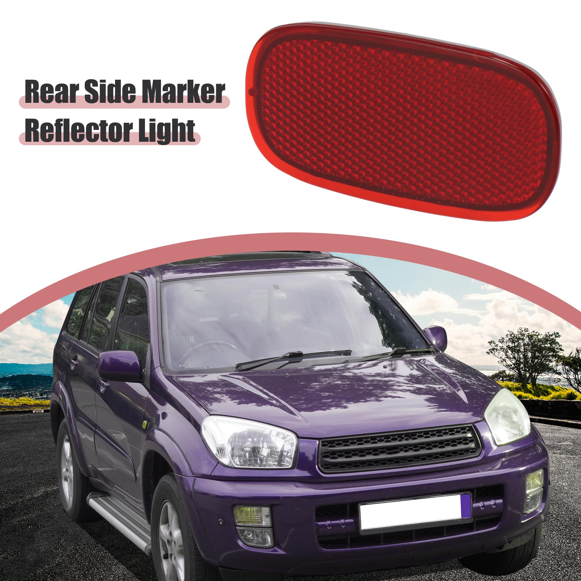 X Autohaux Exterior Rear Bumper Side Marker Reflector Red For Toyota Rav4 1996-2005 For Toyota Matrix 2010-2014 Left Right 81910