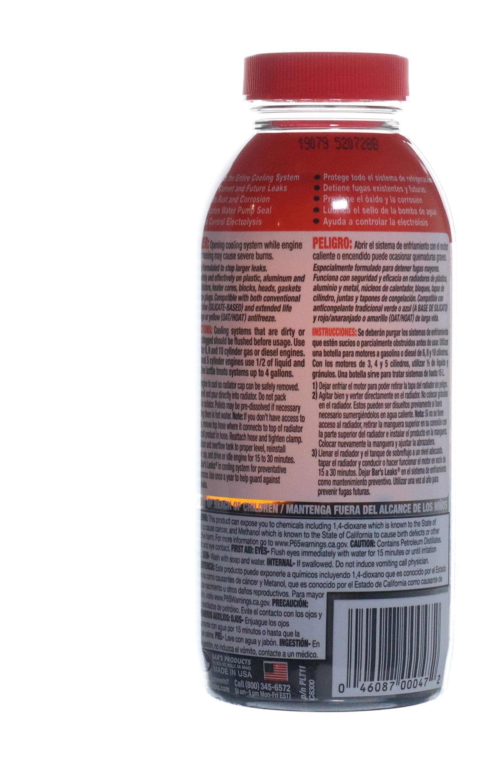 Bar's Leaks Pelletized HD Radiator Stop Leak, 11 oz, Clear, Model PLT11, Plastic
