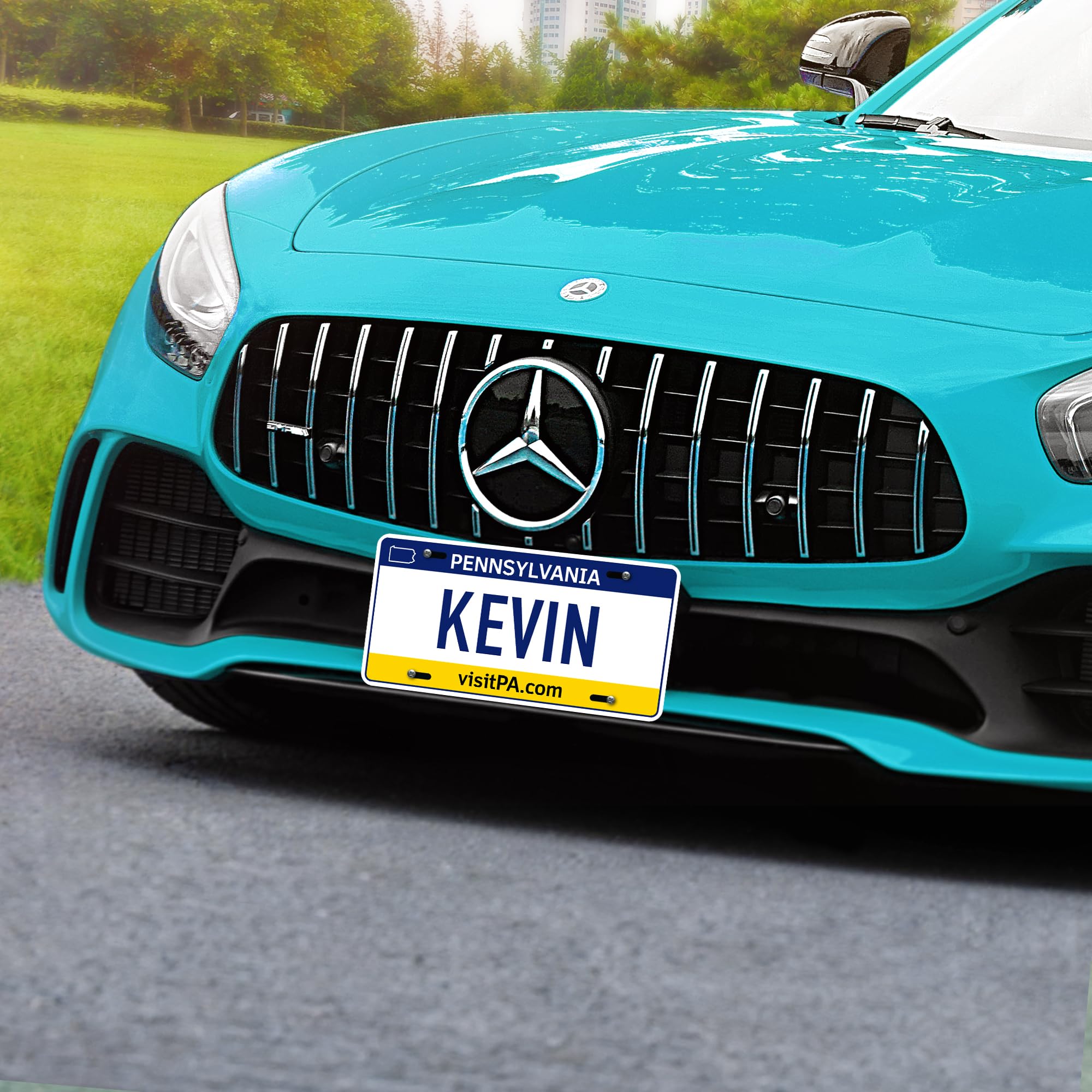 My Sign Center Custom Pennsylvania License Plate - 6x12 Inch, Rust-Free Aluminum, Personalized Car Plates